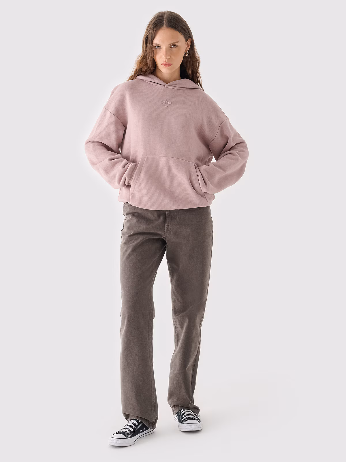 Bluza dresowa nierozpinana z kapturem damska Outhorn - różowa