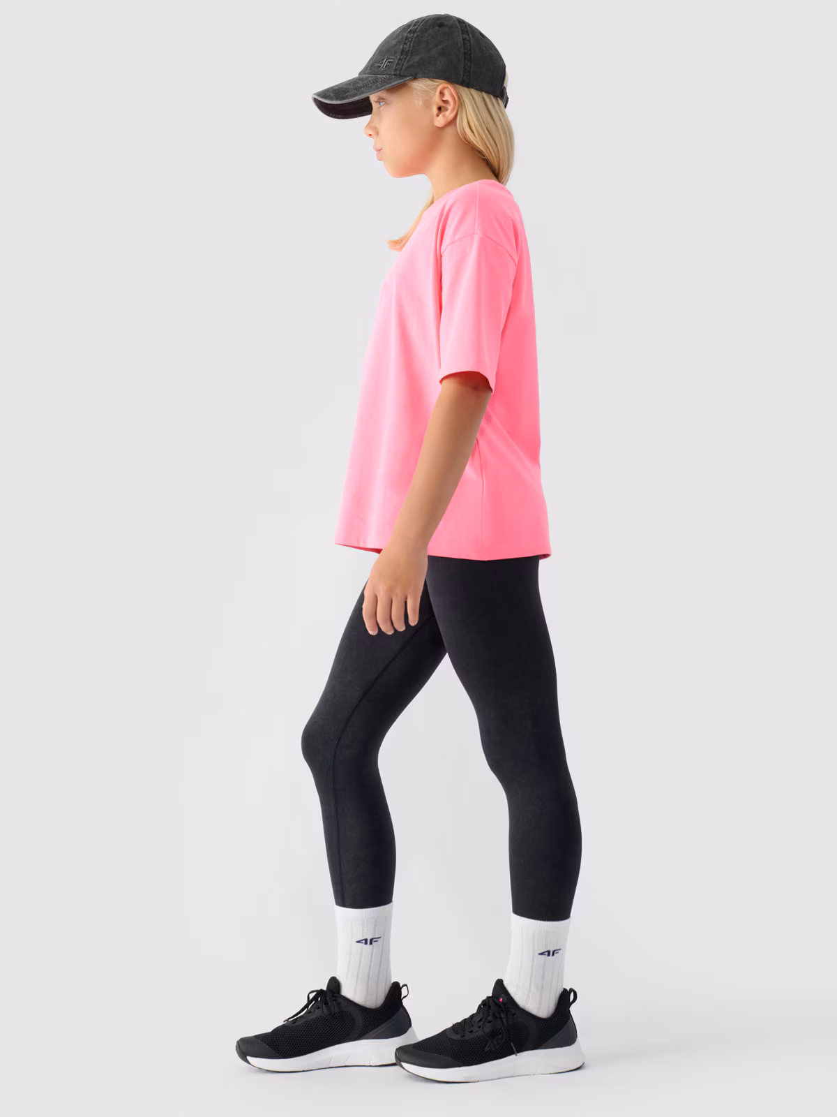 Legginsy bezszwowe dziewczęce - czarne