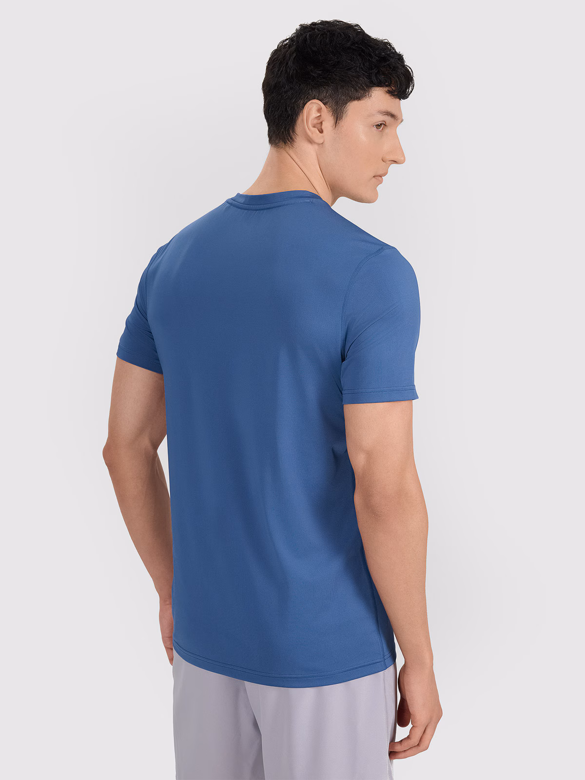 Koszulka treningowa szybkoschnąca męska - turkusowa