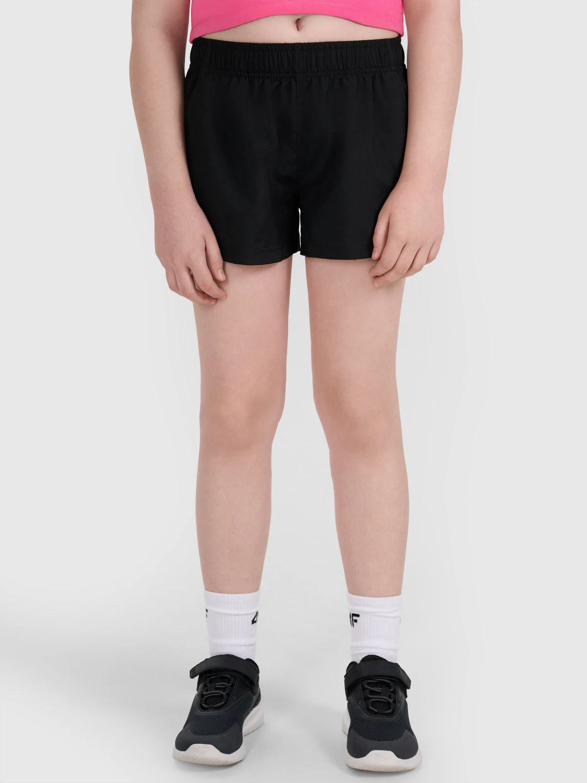 Spodenki plażowe boardshorty dziewczęce - czarne