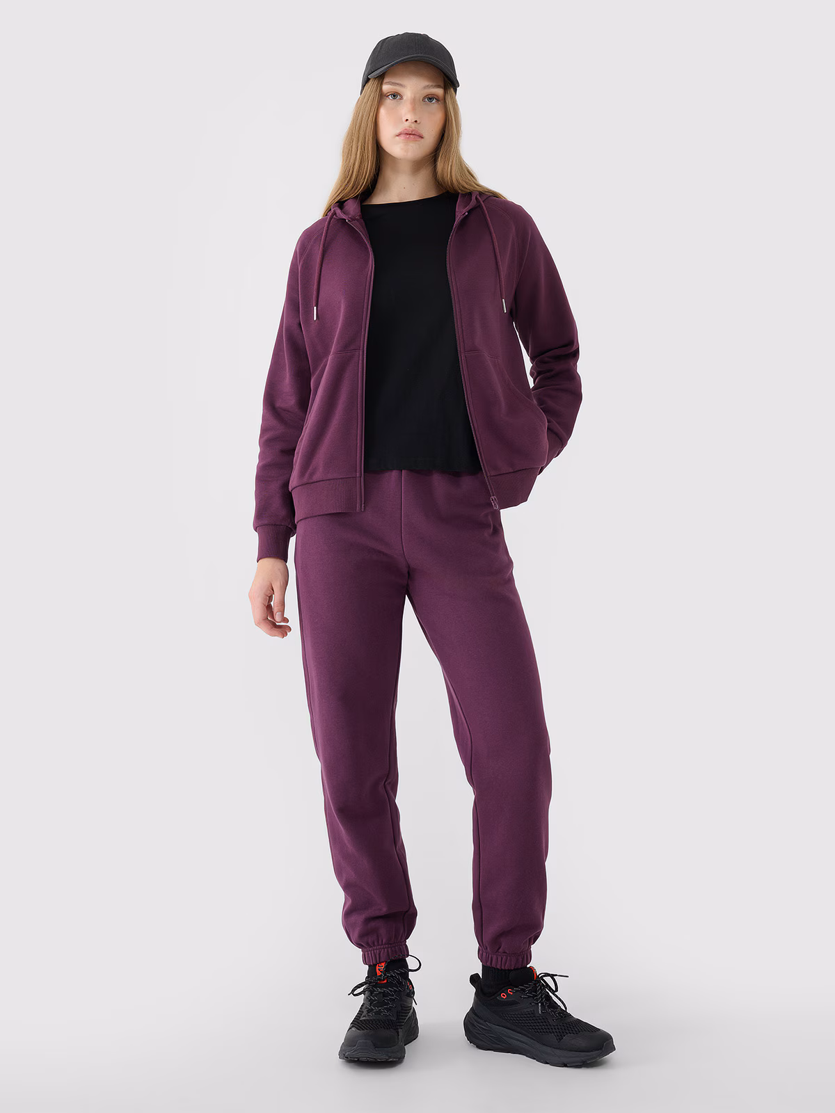 Spodnie dresowe joggery damskie - szare