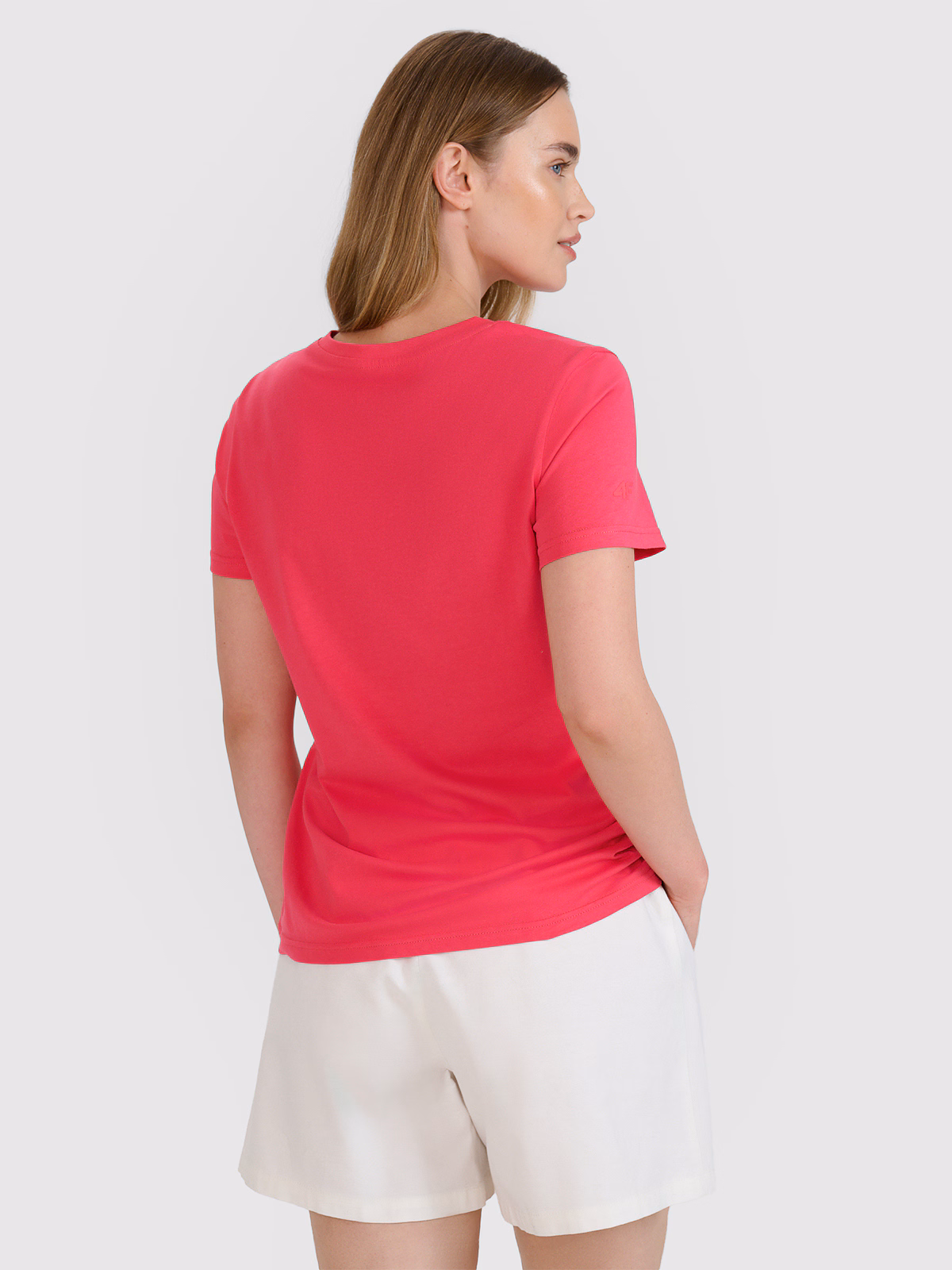 T-shirt regular z nadrukiem damski - czarny