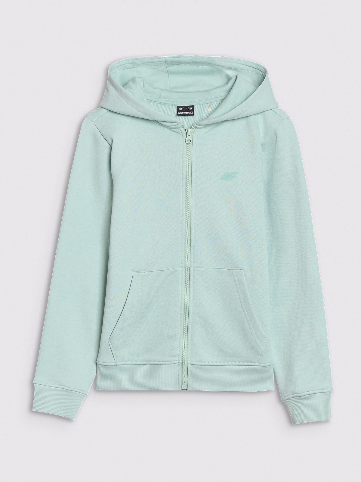 Bluza dresowa rozpinana z kapturem dziewczęca - fioletowa