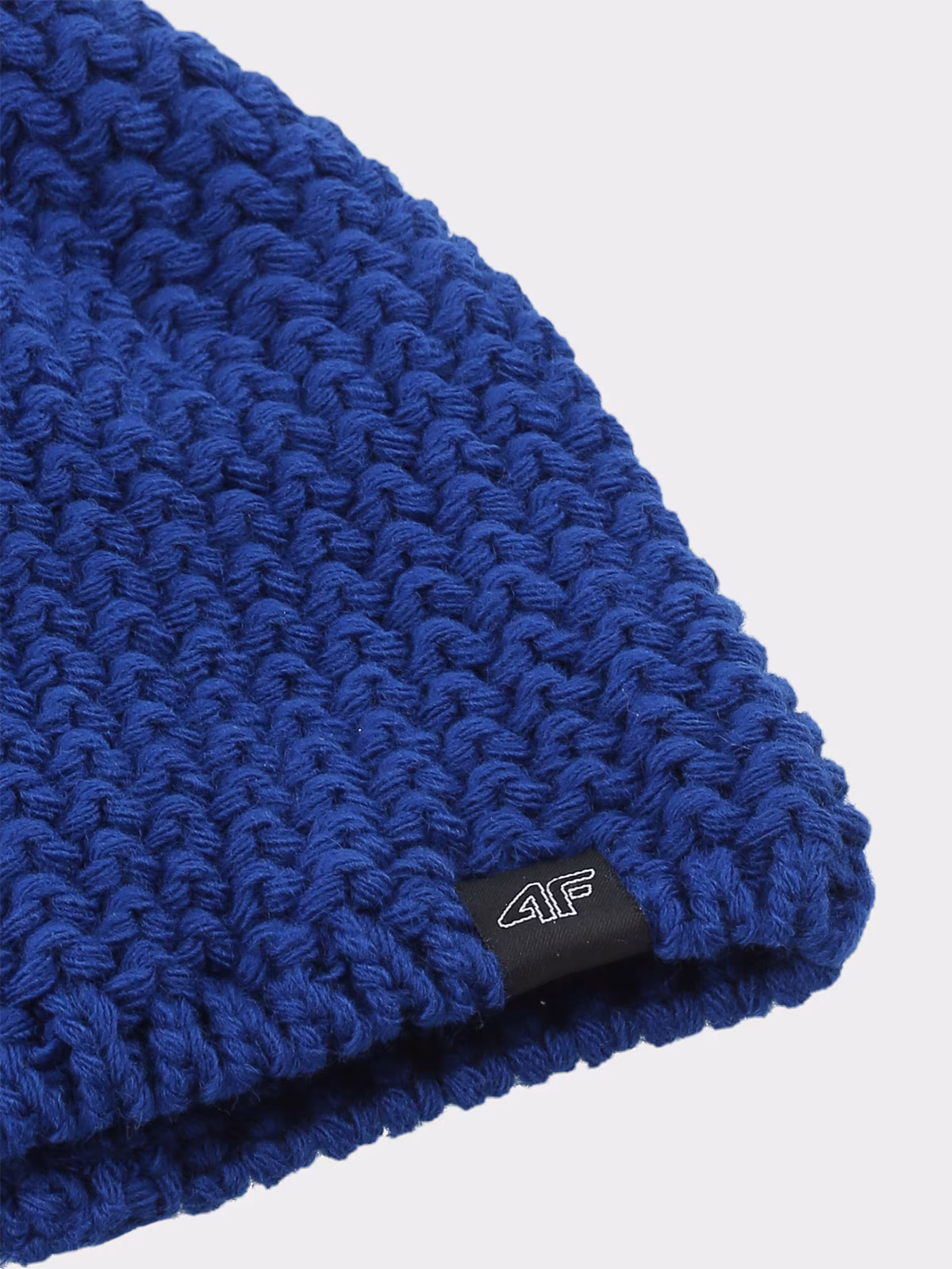 Czapka zimowa z pomponem męska - niebieska