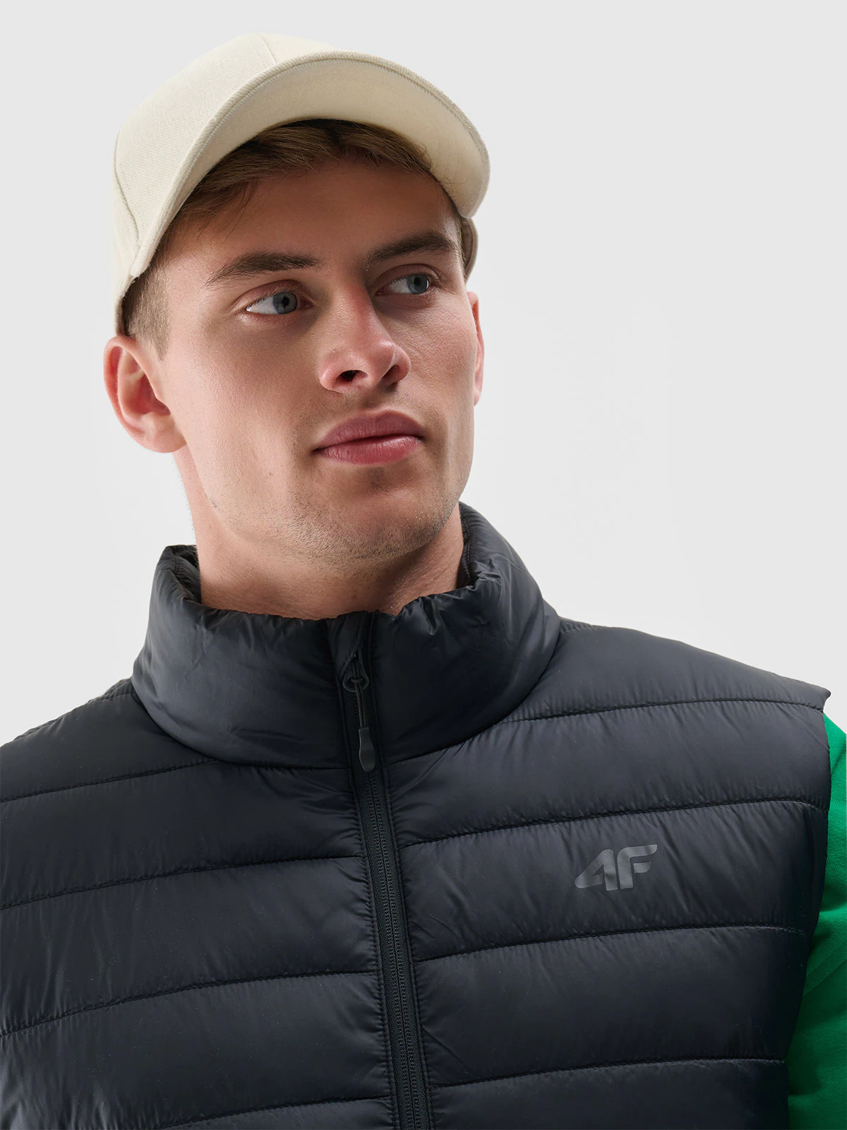 Bezrękawnik puchowy z wypełnieniem syntetycznym męski - czarny