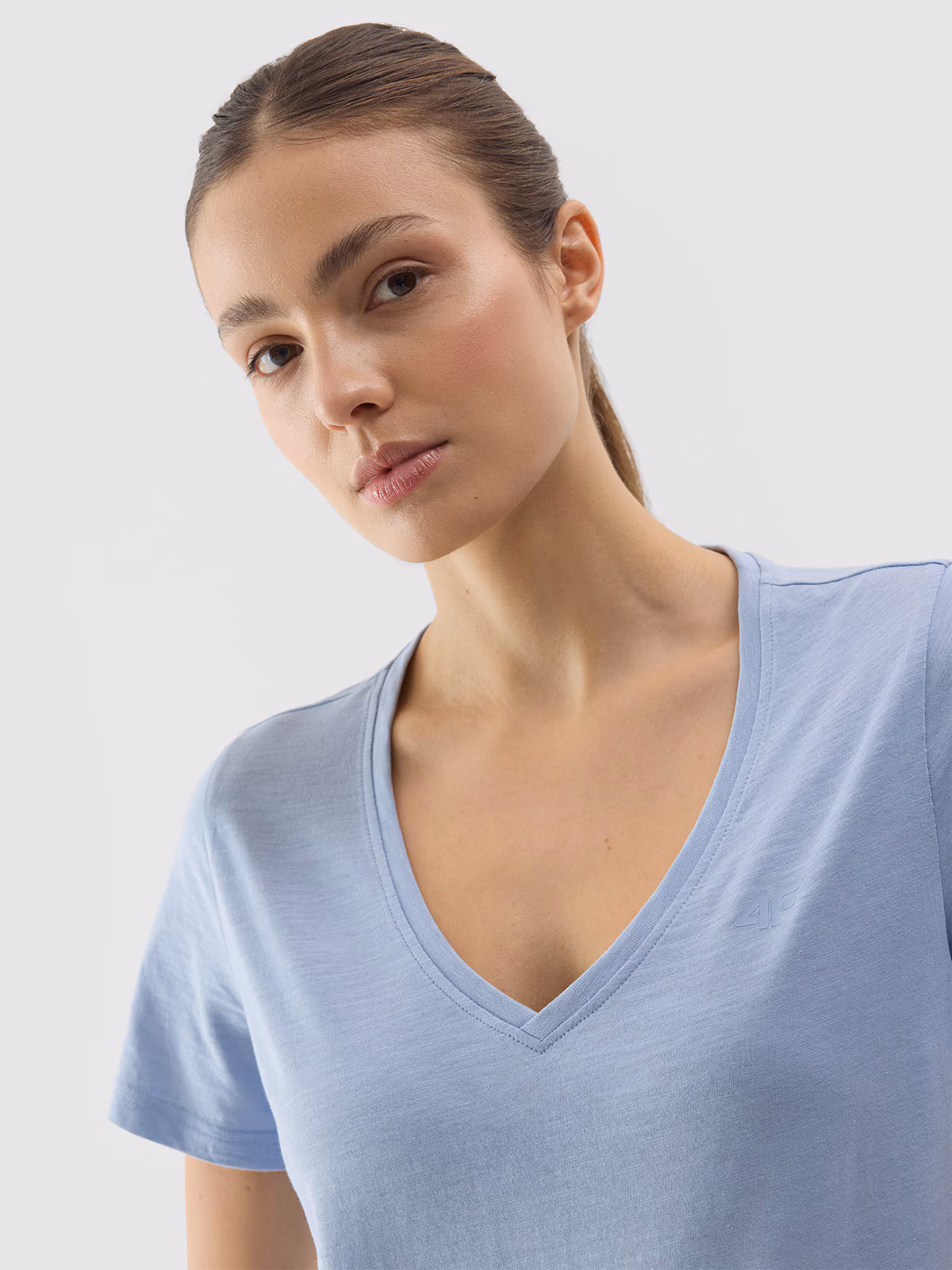 T-shirt gładki damski - czarny