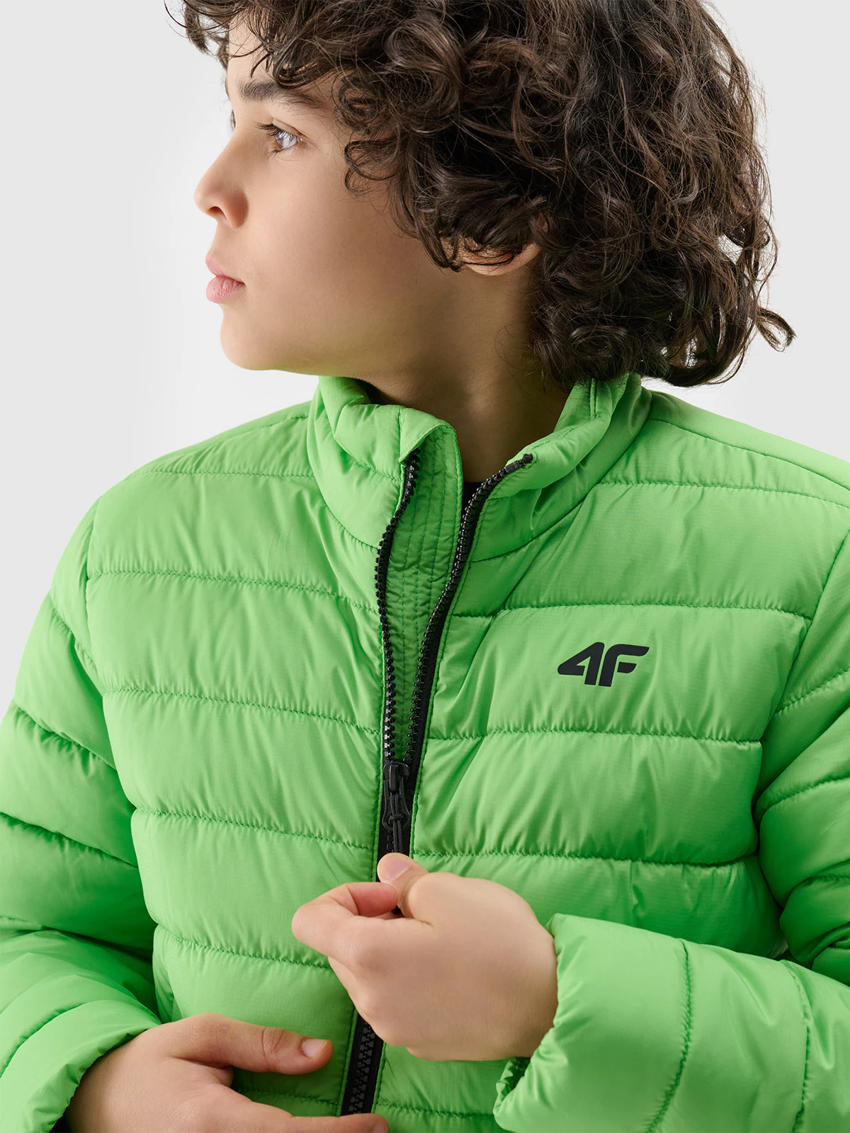 Kurtka puchowa z wypełnieniem syntetycznym chłopięca - zielona
