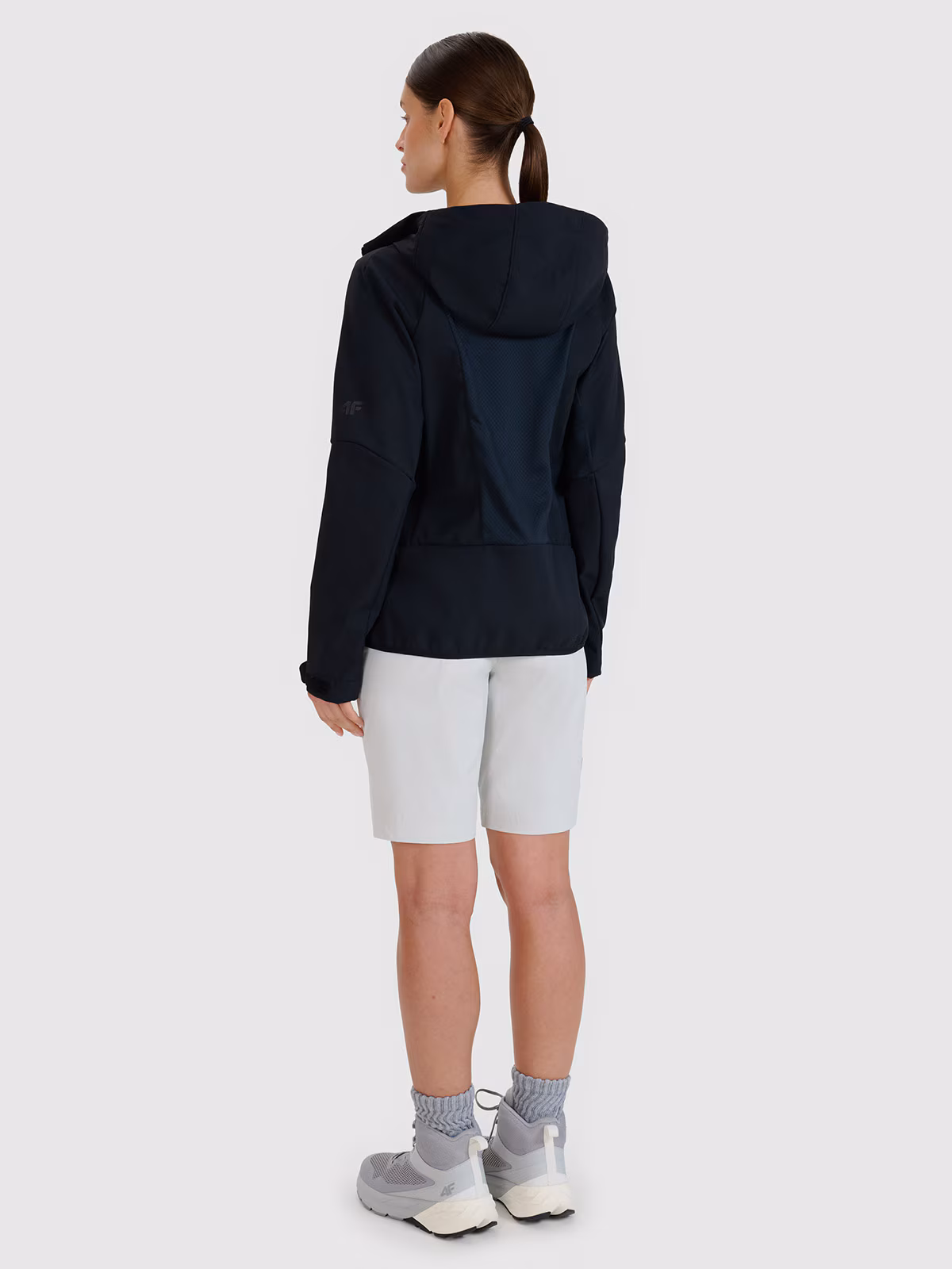 Kurtka softshell wiatroodporna membrana 10000 damska - czarna