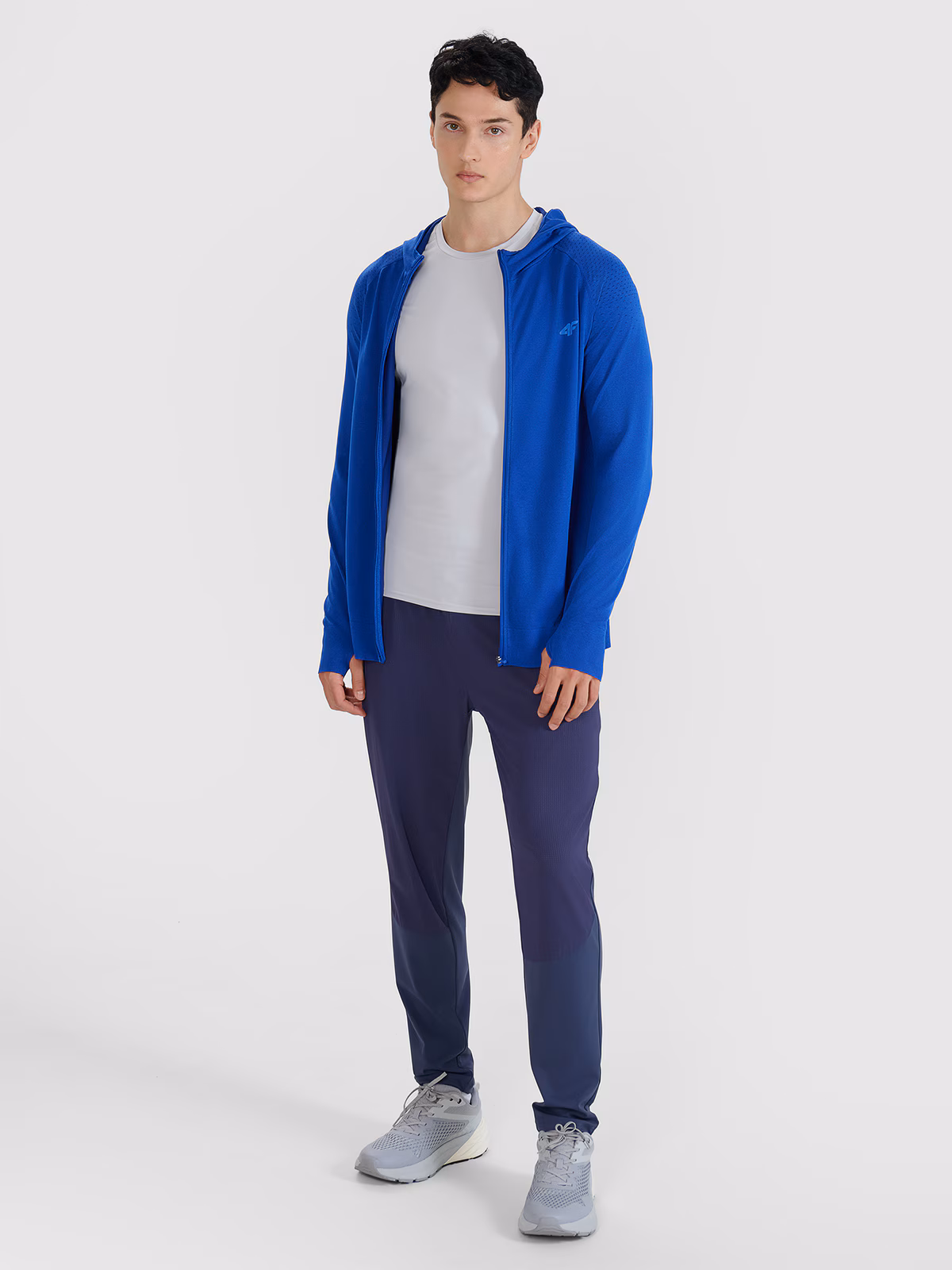 Bluza do biegania w terenie szybkoschnąca męska - szara