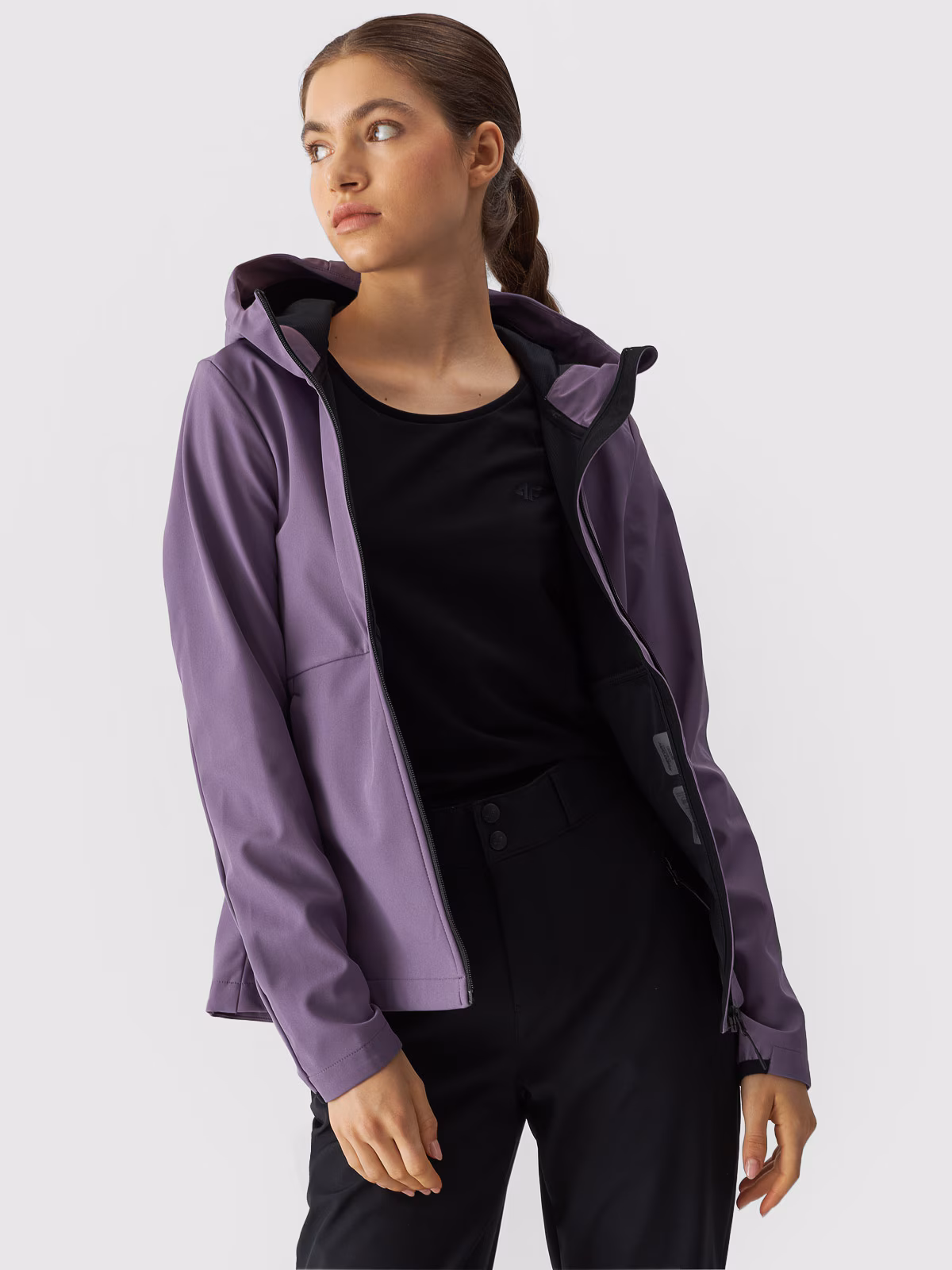 Kurtka softshell wiatroodporna membrana 5000 damska - różowa