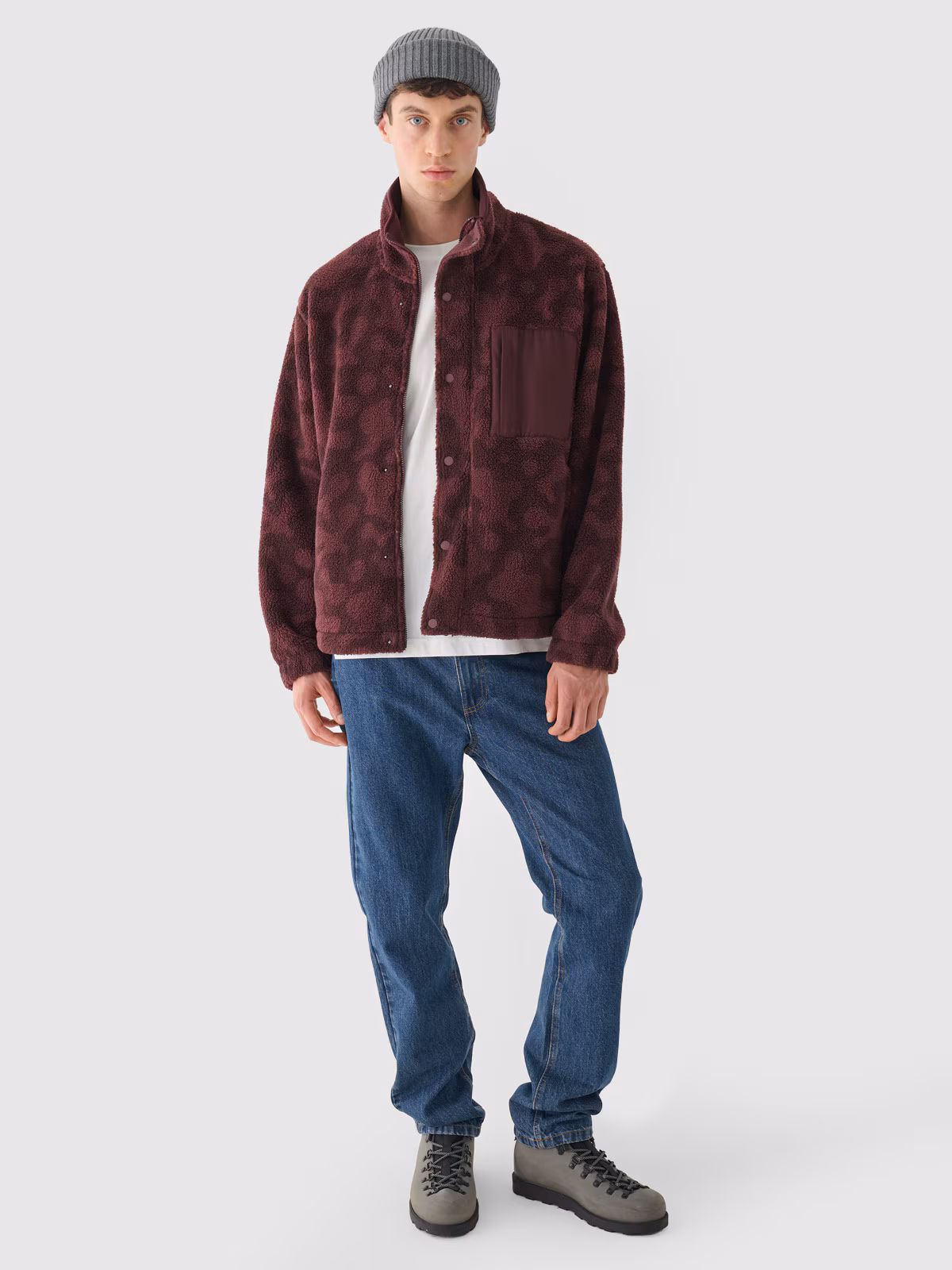 Polar sherpa rozpinany ze stójką męski Outhorn - granatowy