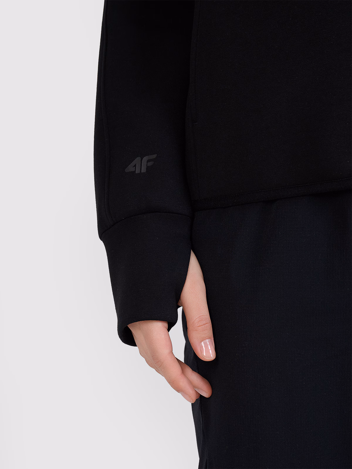 Bluza dresowa rozpinana z kapturem damska - miętowa