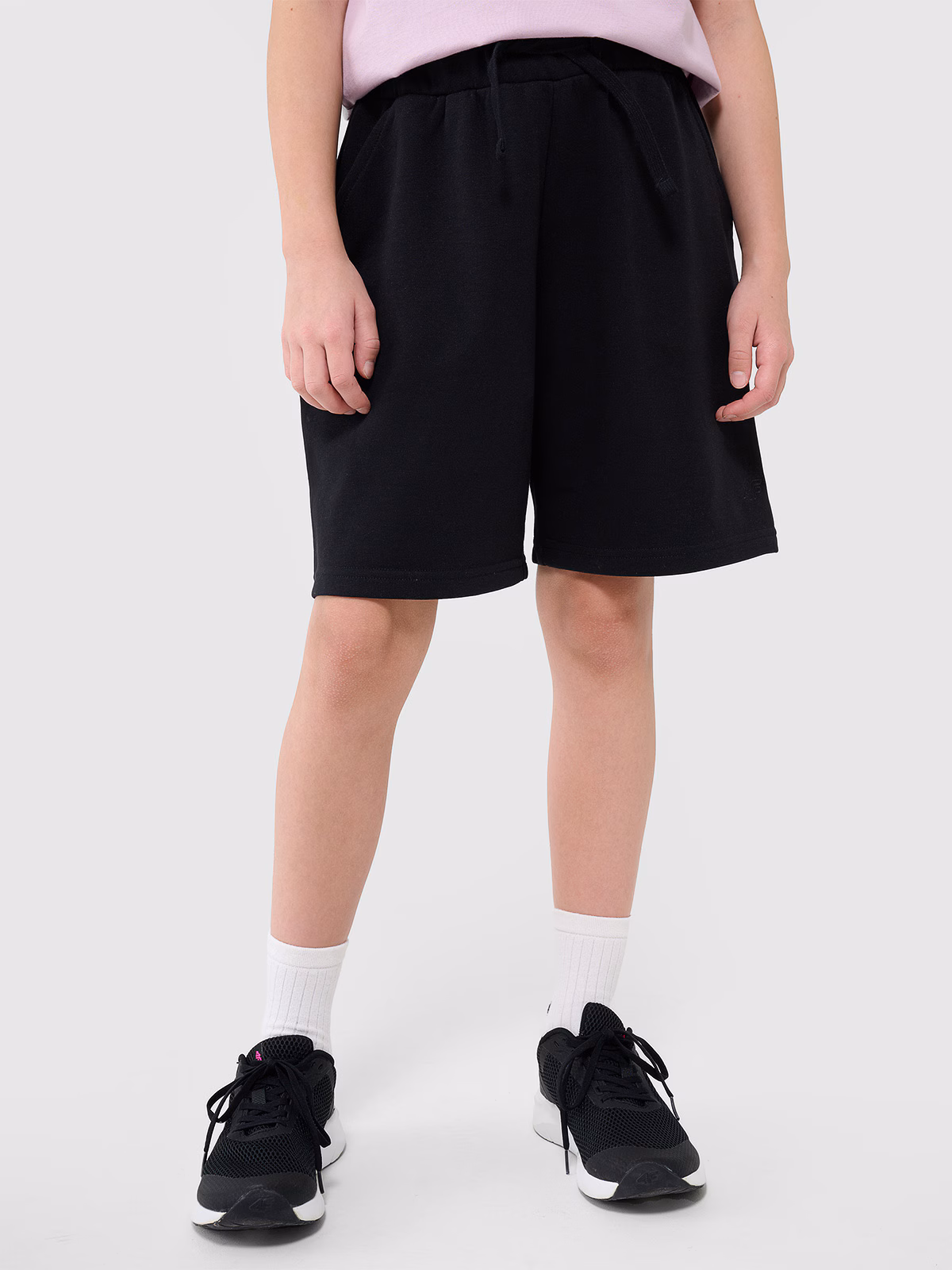 Spodenki dresowe dziewczęce - czarne