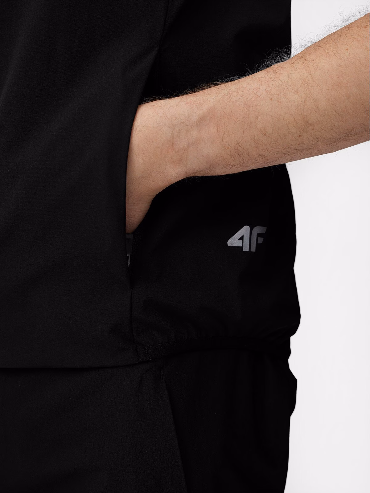 Bezrękawnik rowerowy rozpinany bez kaptura męski