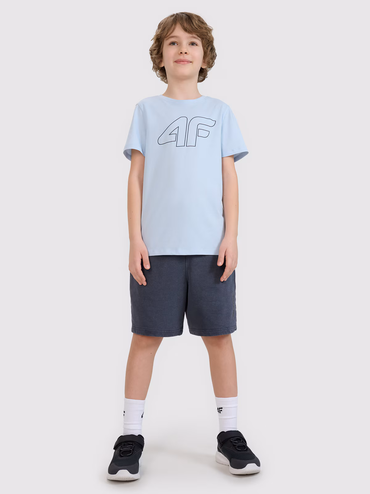 T-shirt z nadrukiem chłopięcy - turkusowy