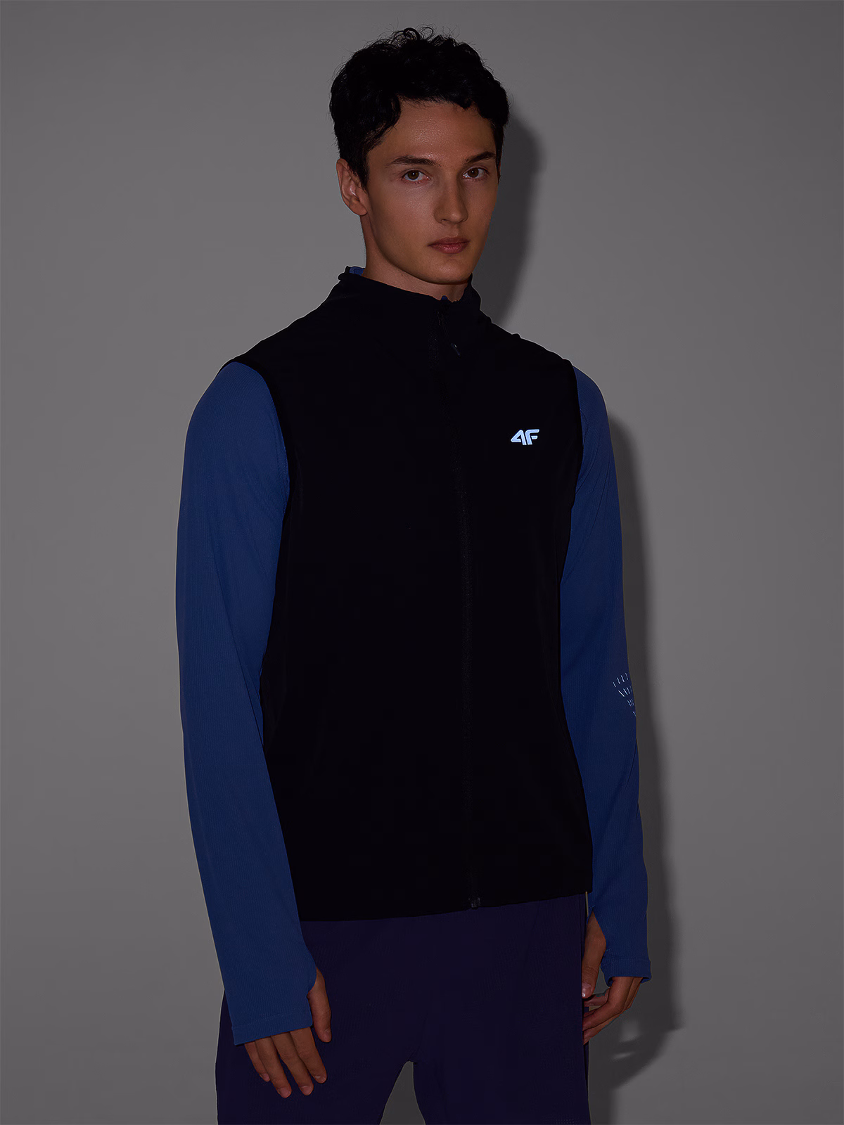 Bezrękawnik do biegania w terenie męski - czarny