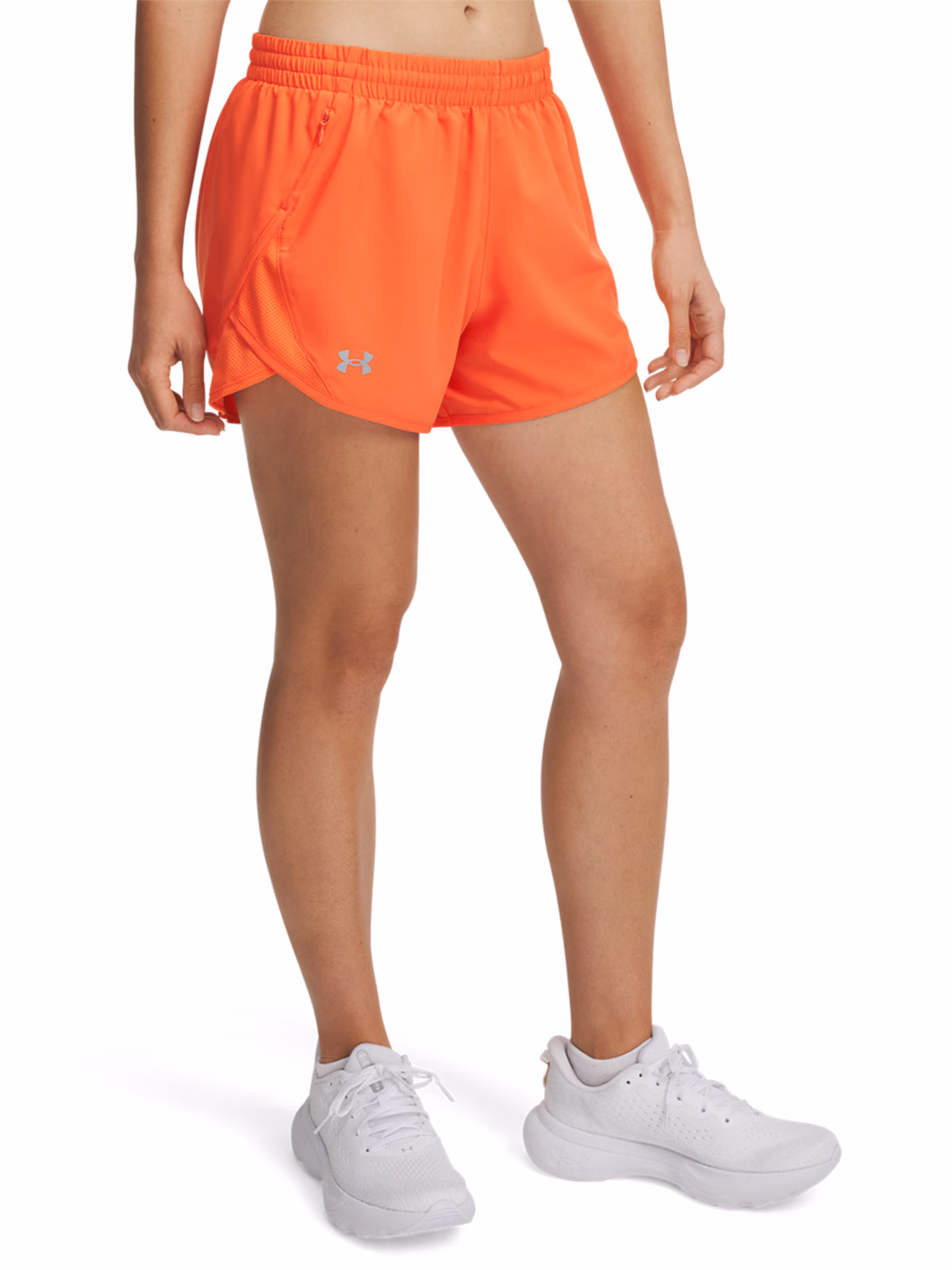 Spodenki do biegania damskie Under Armour UA Fly By 3'' Shorts - pomarańczowe
