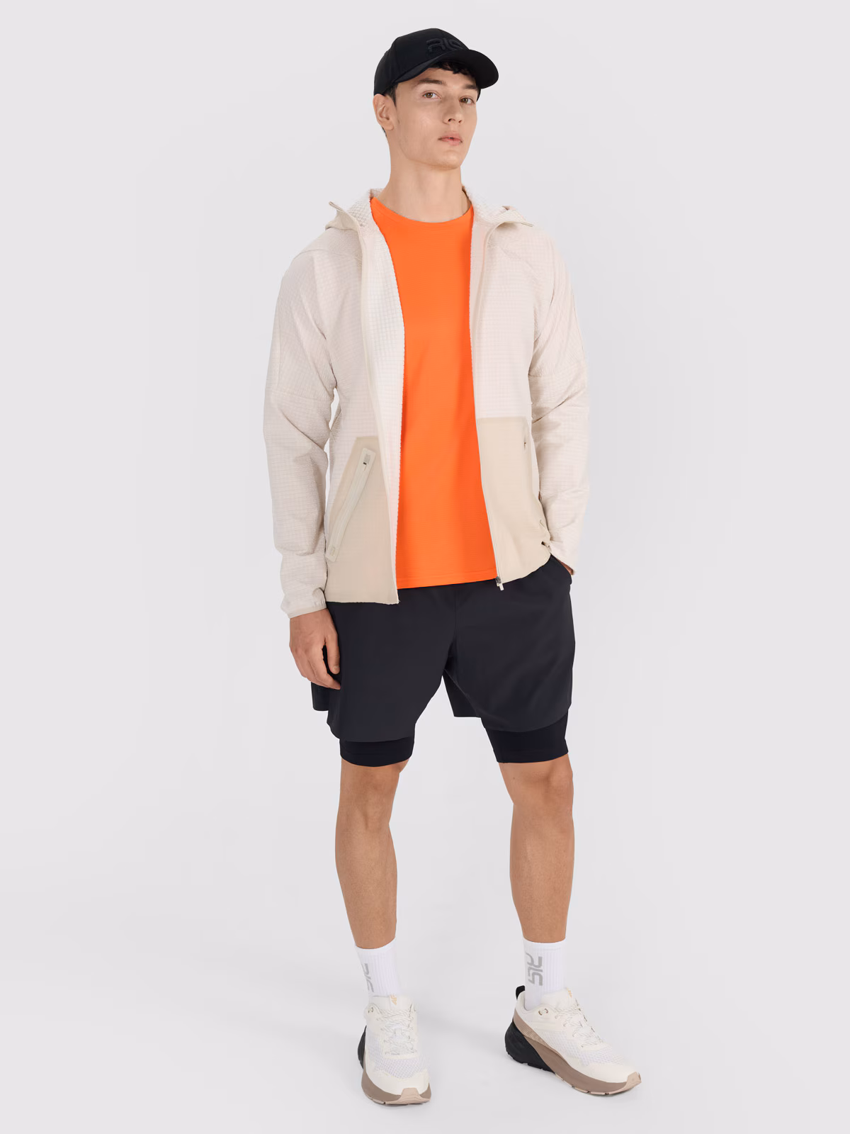 Bluza treningowa rozpinana z kapturem męska 4F x Robert Lewandowski - biała