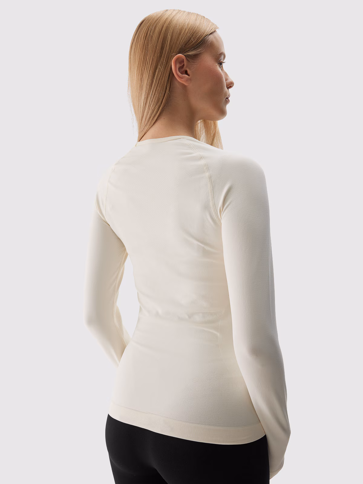 Bielizna termoaktywna bezszwowa (góra) damska - czarna