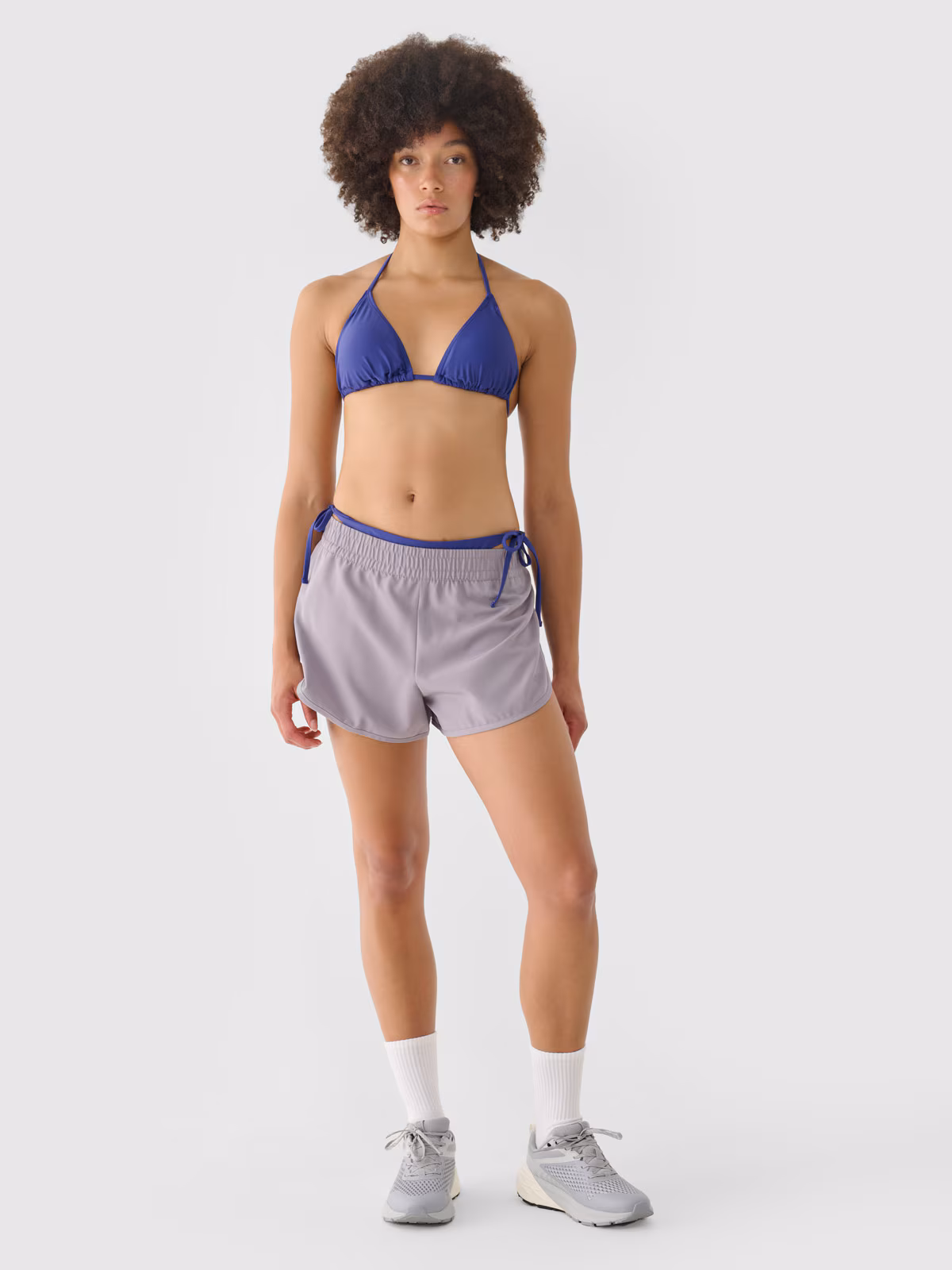 Spodenki plażowe damskie - fioletowe