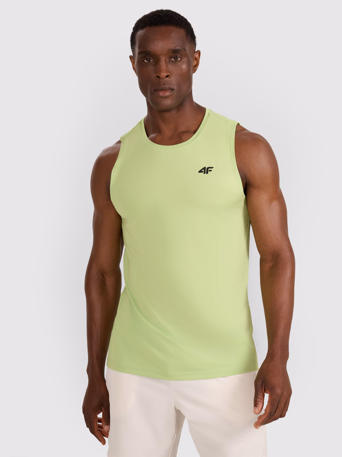 Tank top treningowy szybkoschnący męski - zielony