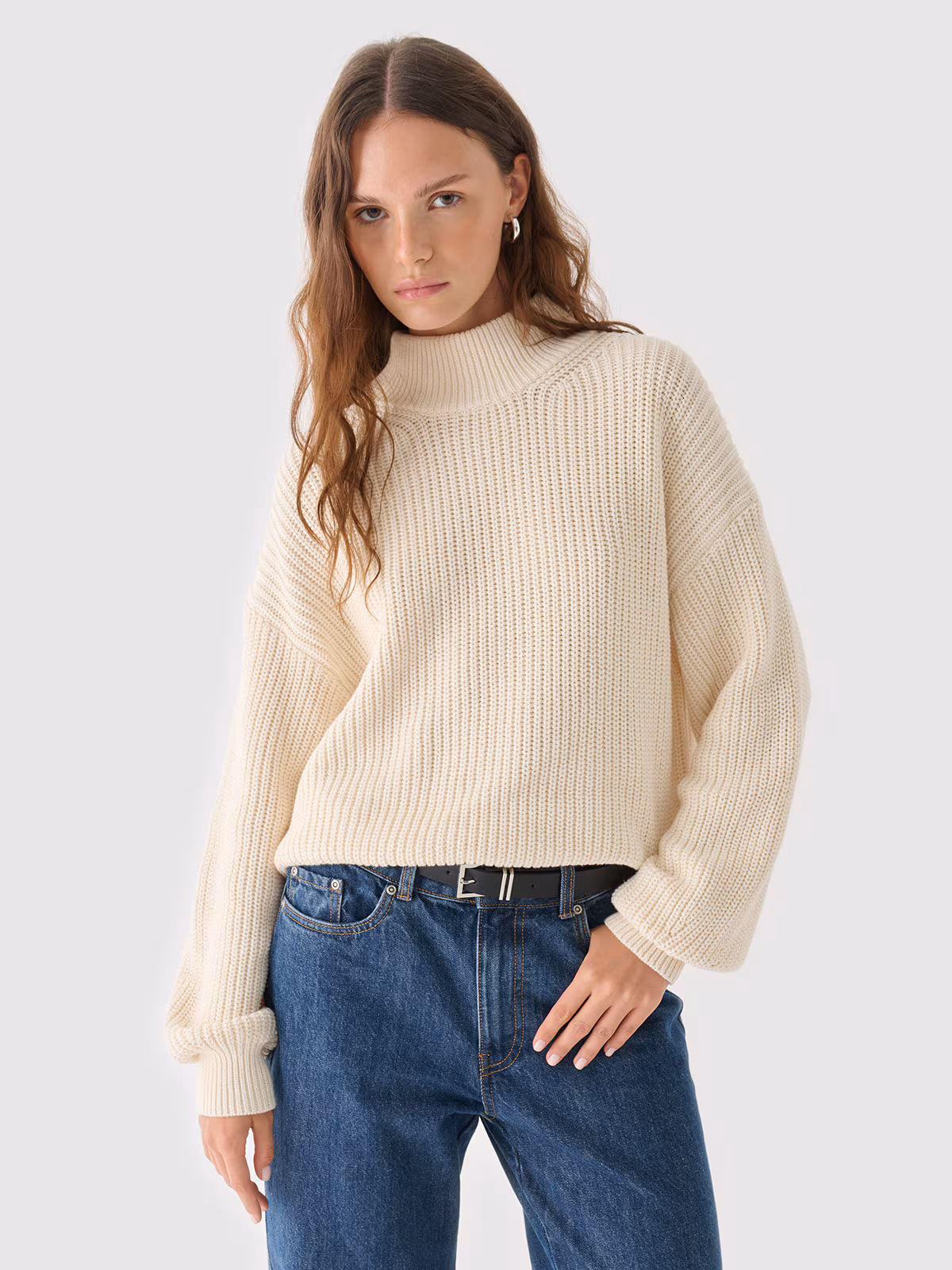 Sweter bawełniany damski Outhorn - biały