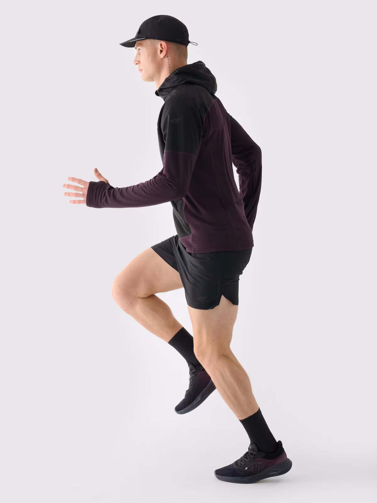 Bluza do biegania szybkoschnąca męska - fioletowa