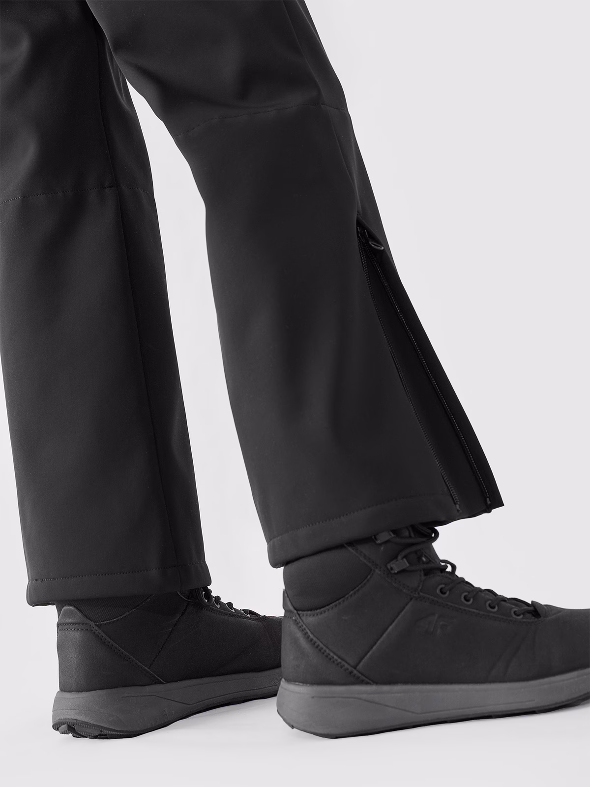 Spodnie narciarskie softshellowe membrana 5000 dziewczęce - czarne