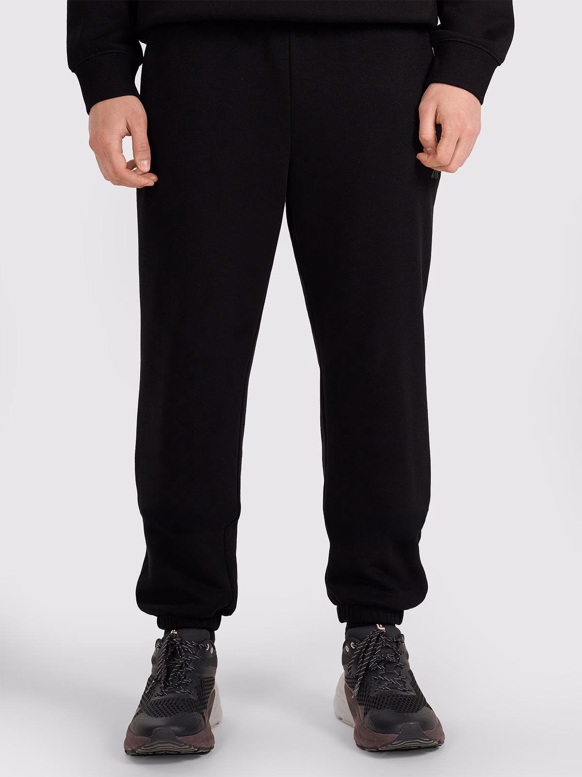 Spodnie dresowe joggery męskie - czarne