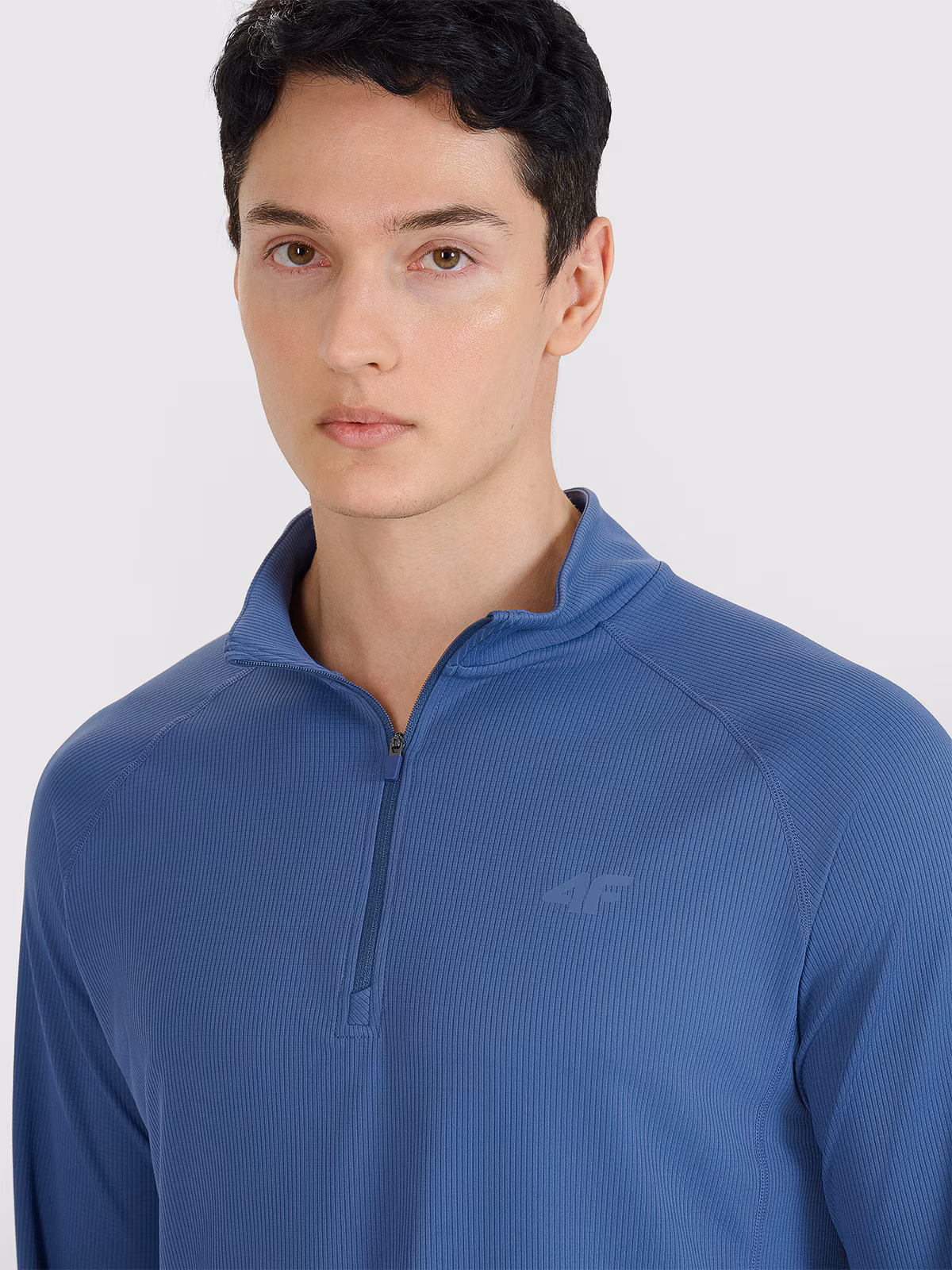 Longsleeve do biegania w terenie szybkoschnący męski - granatowy