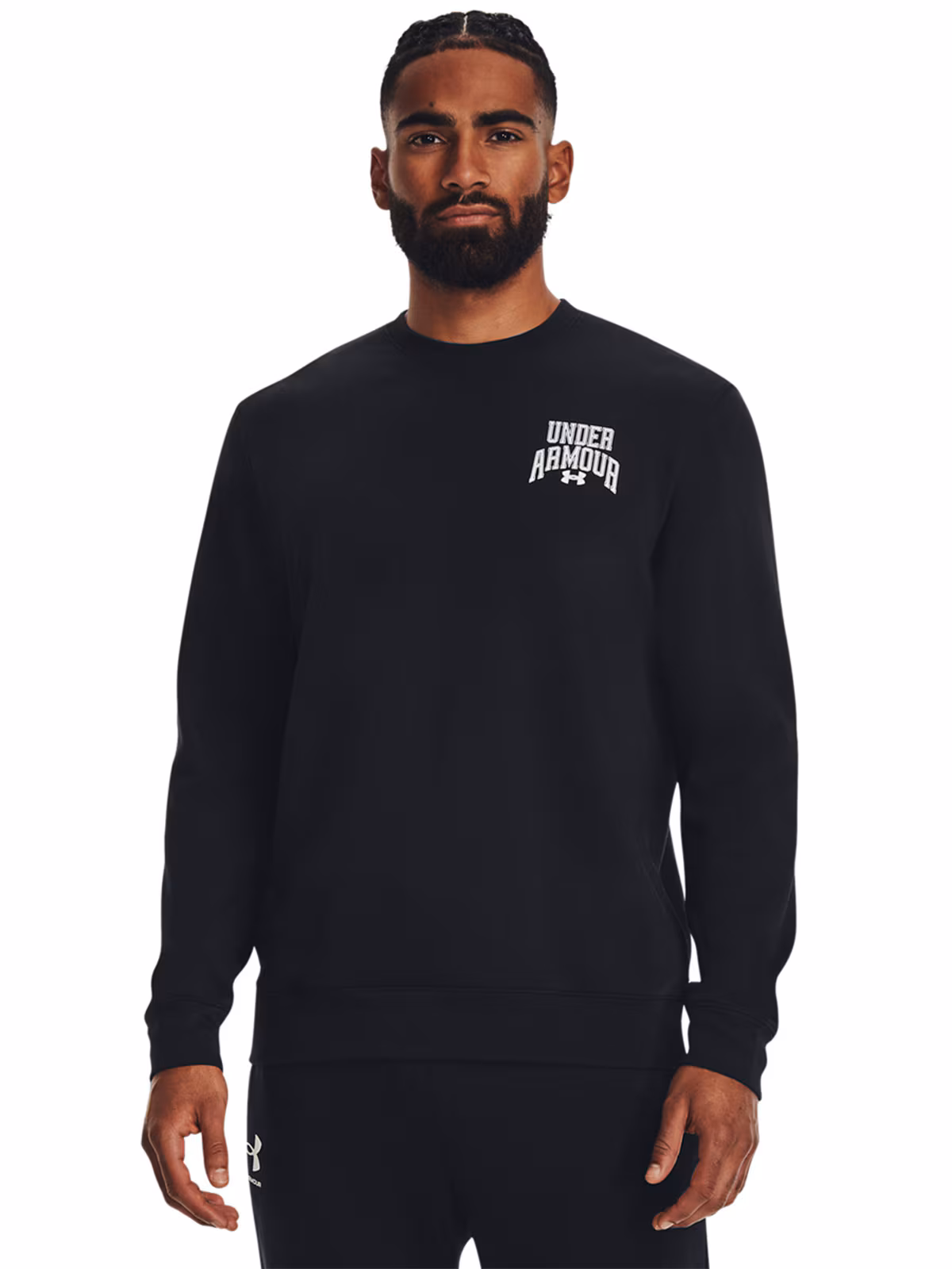 Bluza dresowa męska Under Armour UA Rival Terry Graphic Crew - czarna
