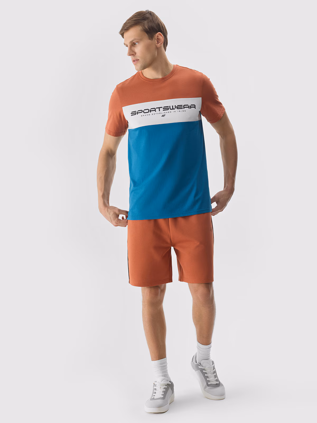 Spodenki dresowe męskie - brązowe