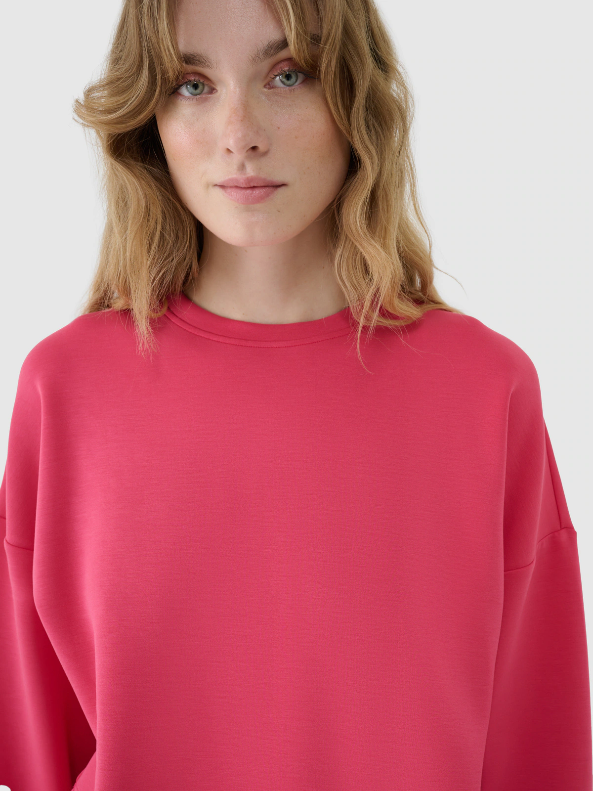 Bluza dresowa nierozpinana z modalem damska - niebieska