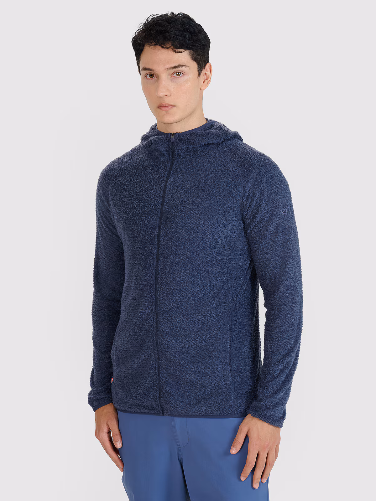 Bluza trekkingowa Primaloft Active rozpinana z kapturem męska - szara