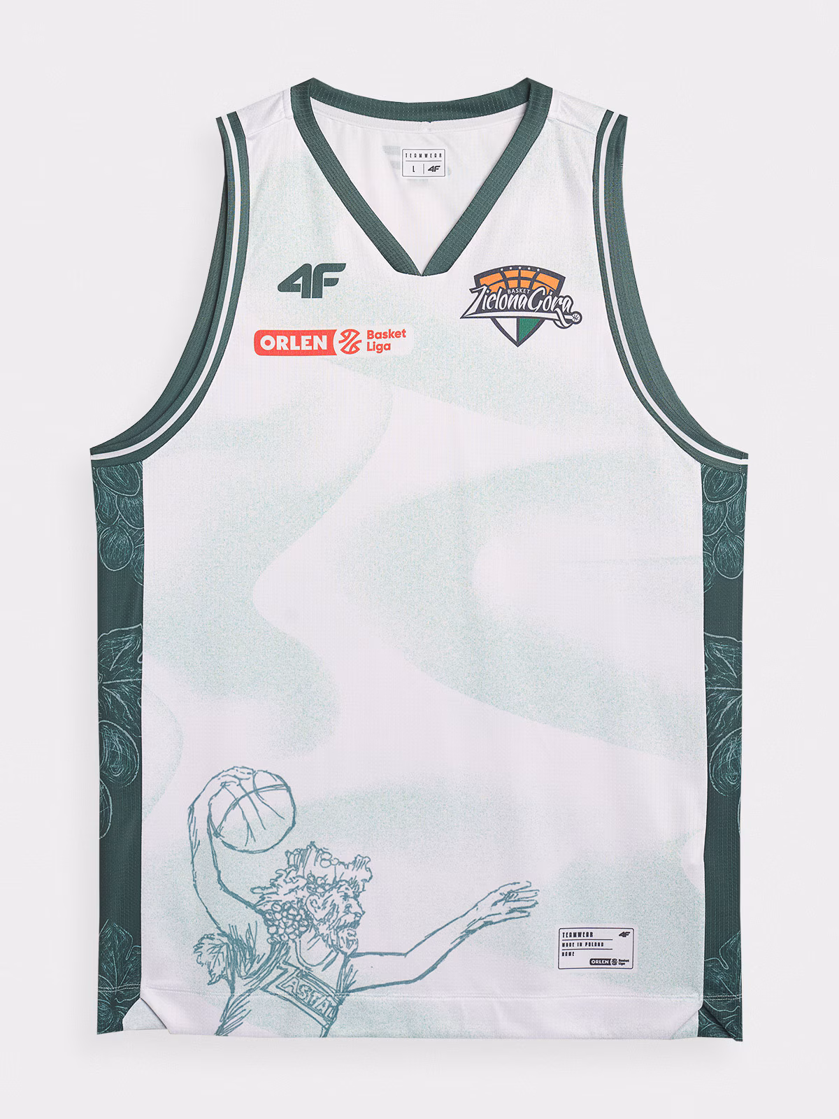 Koszulka meczowa replika domowa z sezonu 2024/25 męska 4F x PLK - Zastal Zielona Góra - multikolor