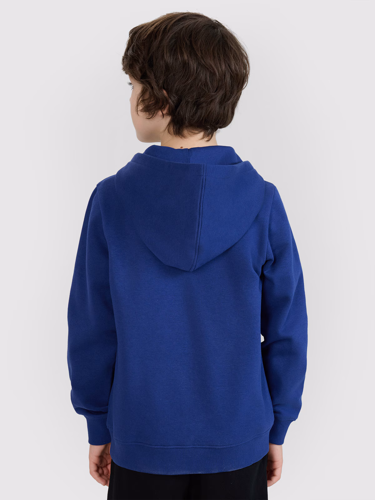 Bluza dresowa rozpinana z kapturem chłopięca - czarna