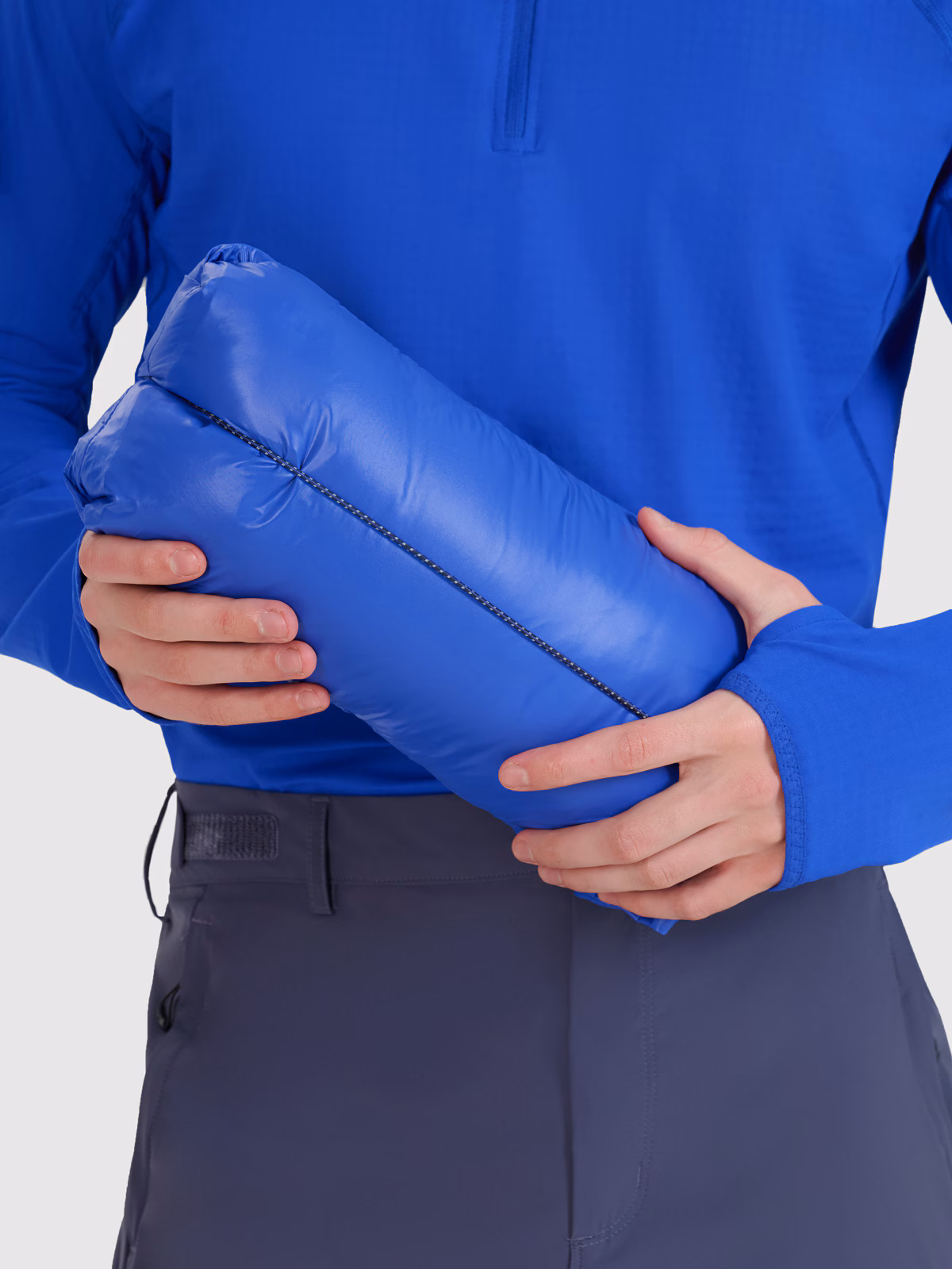 Kurtka puchowa trekkingowa z wypełnieniem Primaloft Silver męska - niebieska