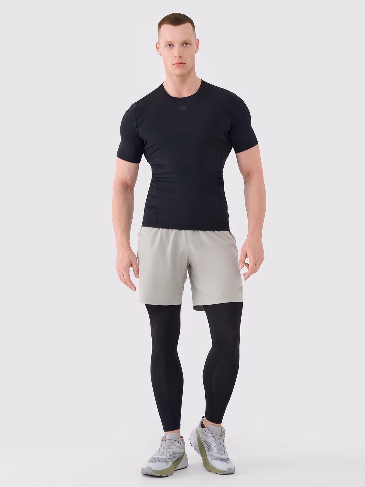 Legginsy treningowe męskie - czarne