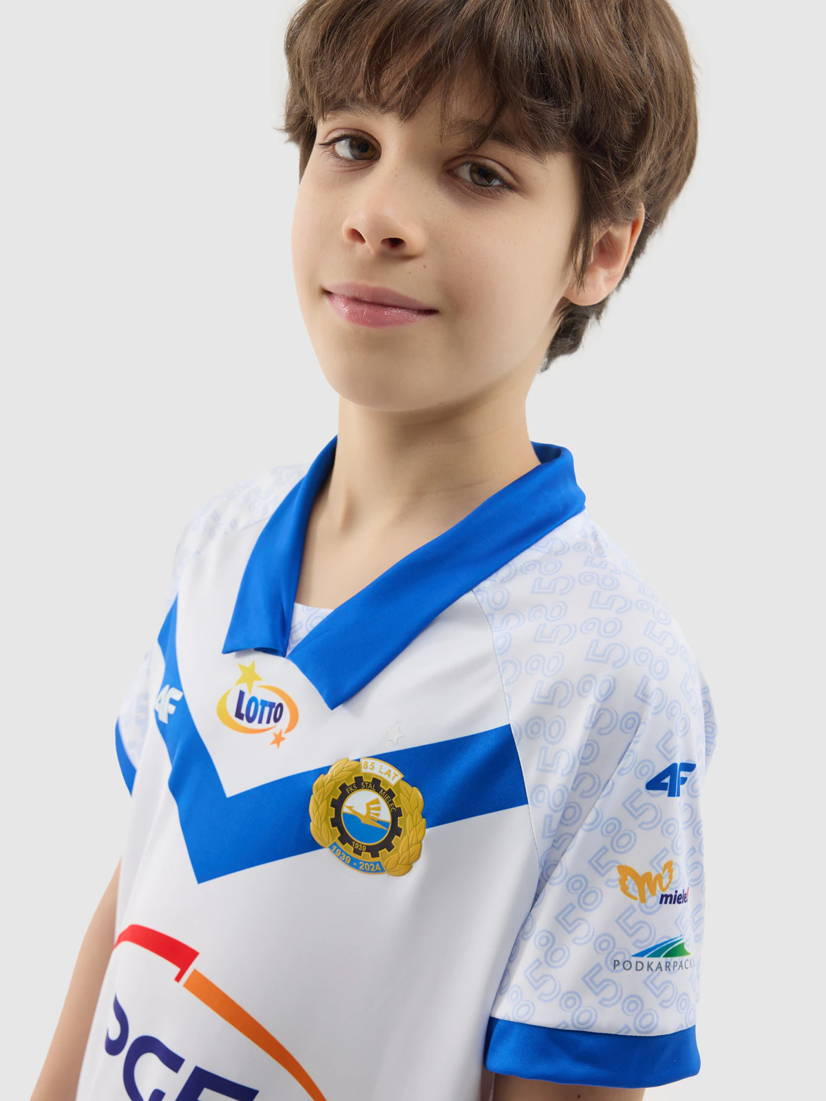 Koszulka klubowa retro z sezonu 2022/23 oraz 2023/24 dziecięca 4F x Stal Mielec - biała