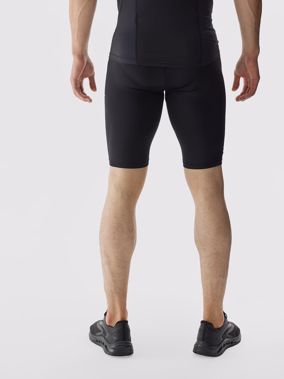 Spodenki treningowe slim szybkoschnące męskie - czarne