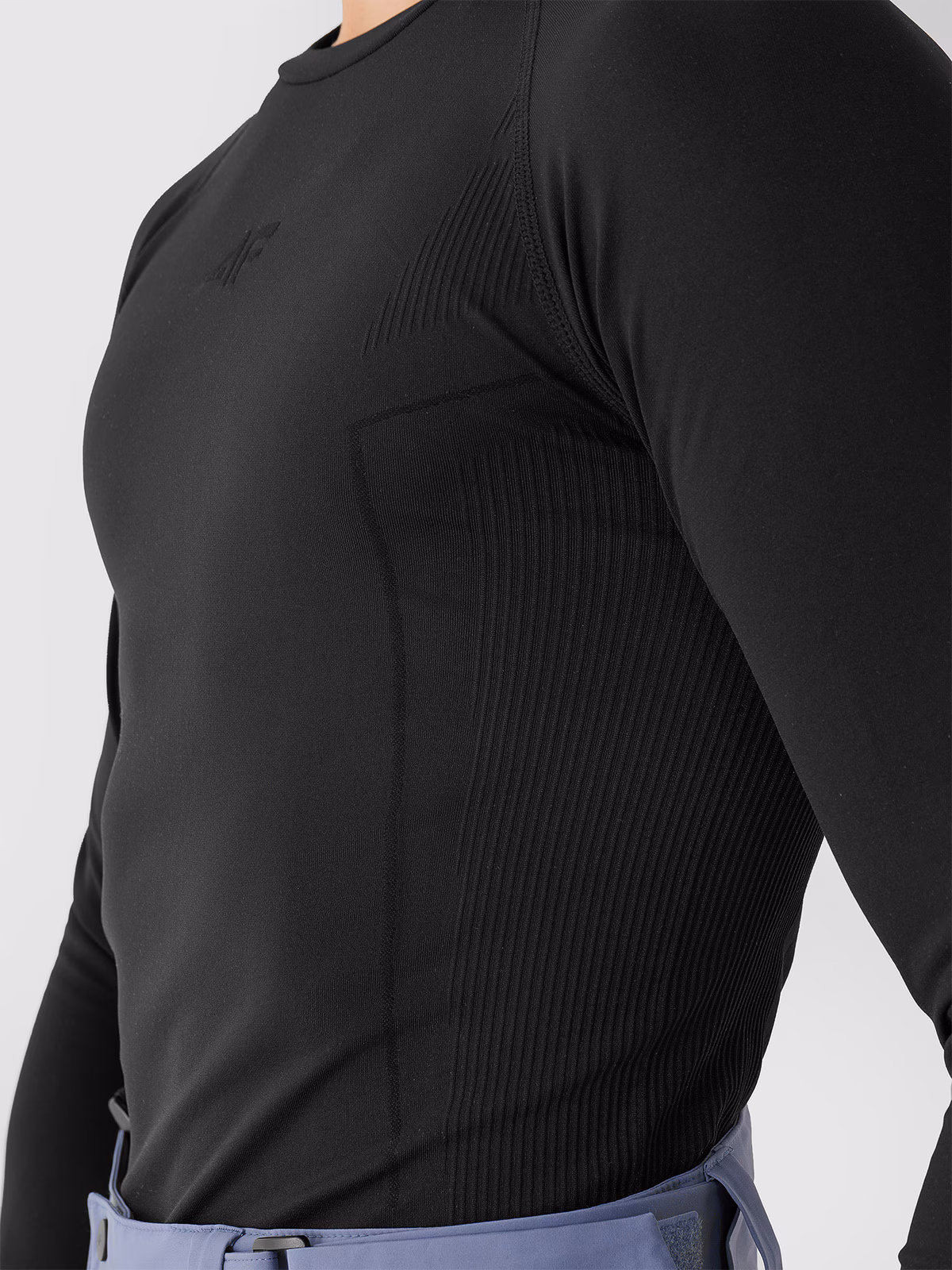 Bielizna termoaktywna bezszwowa (góra) męska - czarna