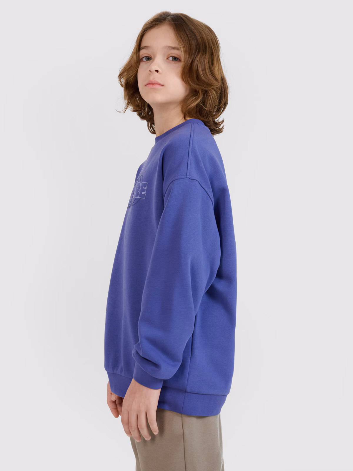 Bluza dresowa nierozpinana bez kaptura chłopięca - czerwona