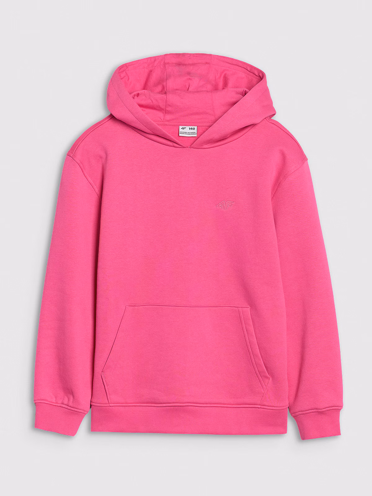 Bluza dresowa nierozpinana z kapturem dziewczęca - beżowa