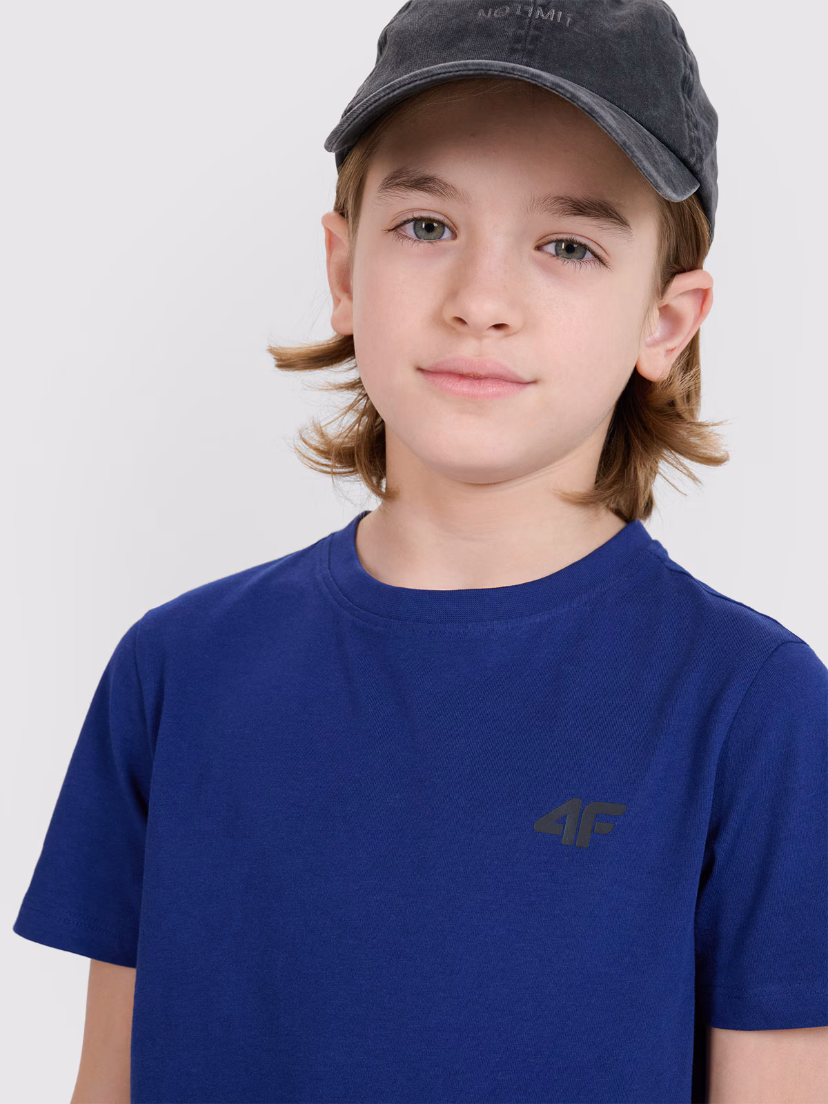 T-shirt regular gładki chłopięcy - czerwony