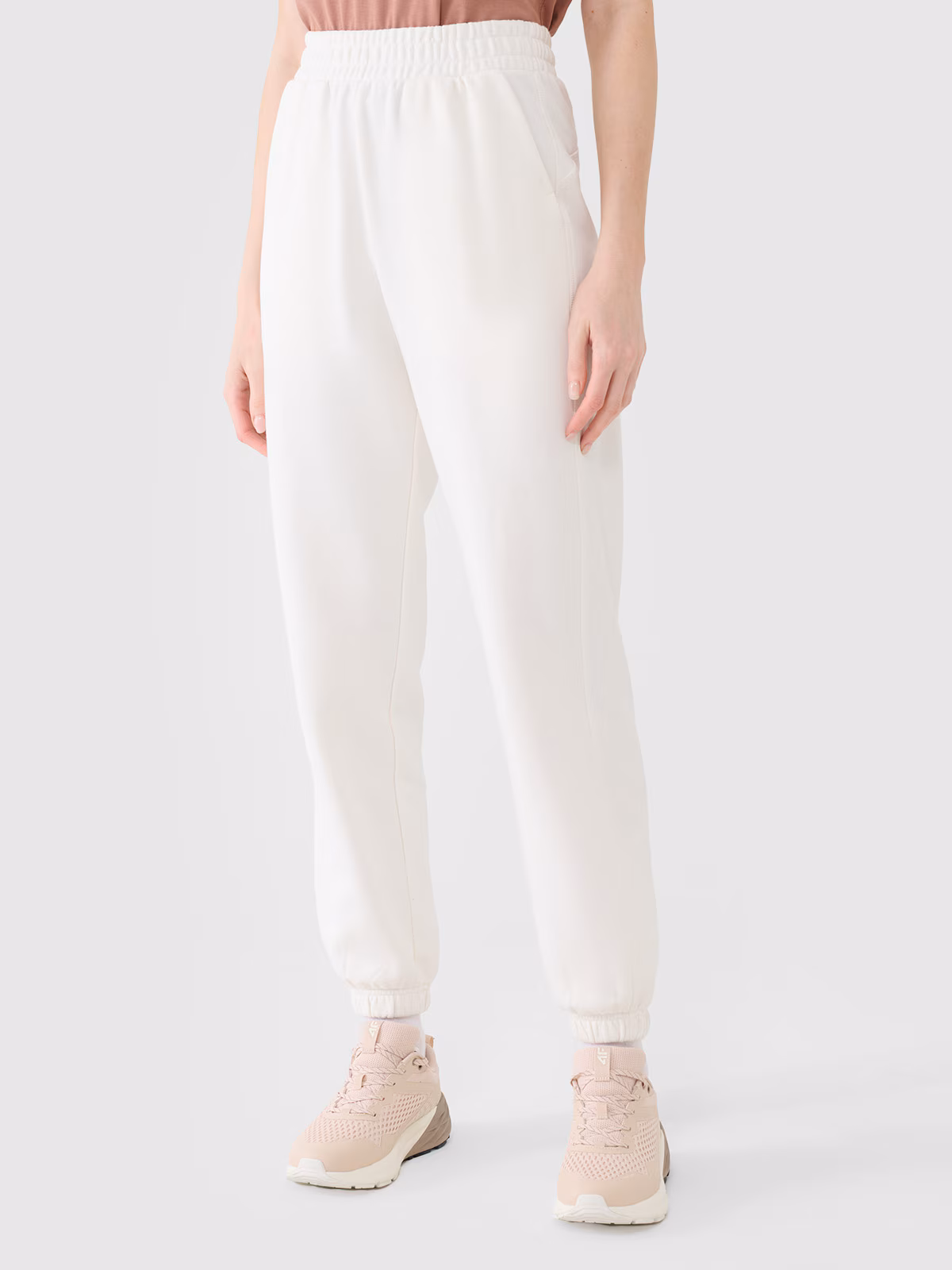 Spodnie dresowe joggery damskie - szare