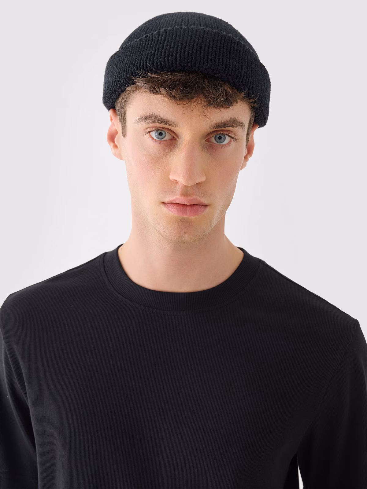 T-shirt z prążkowanej dzianiny męski Outhorn - biały