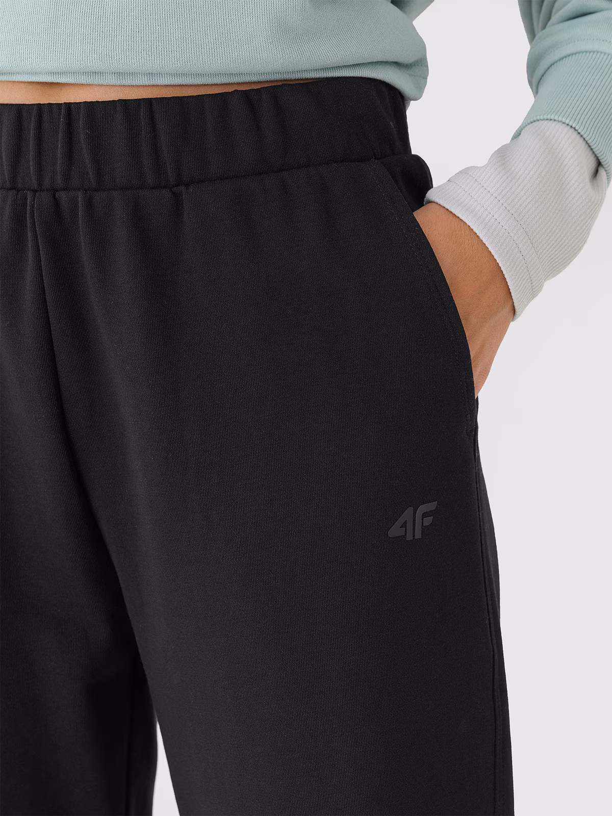 Spodnie dresowe joggery damskie - niebieskie