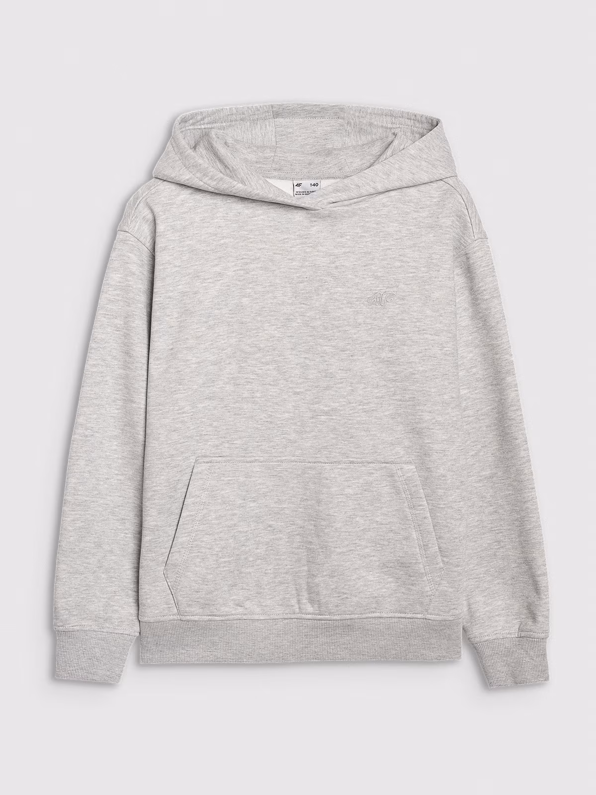 Bluza dresowa nierozpinana z kapturem dziewczęca - szara