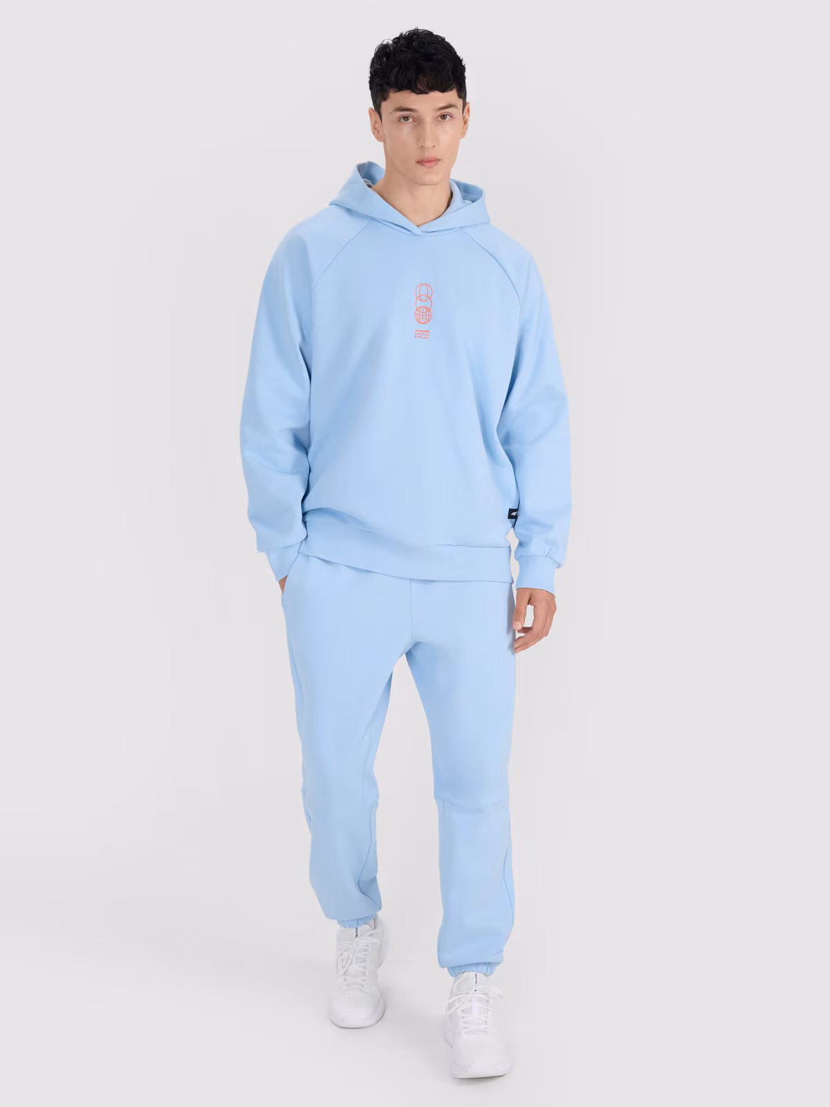 Spodnie dresowe joggery męskie - niebieskie