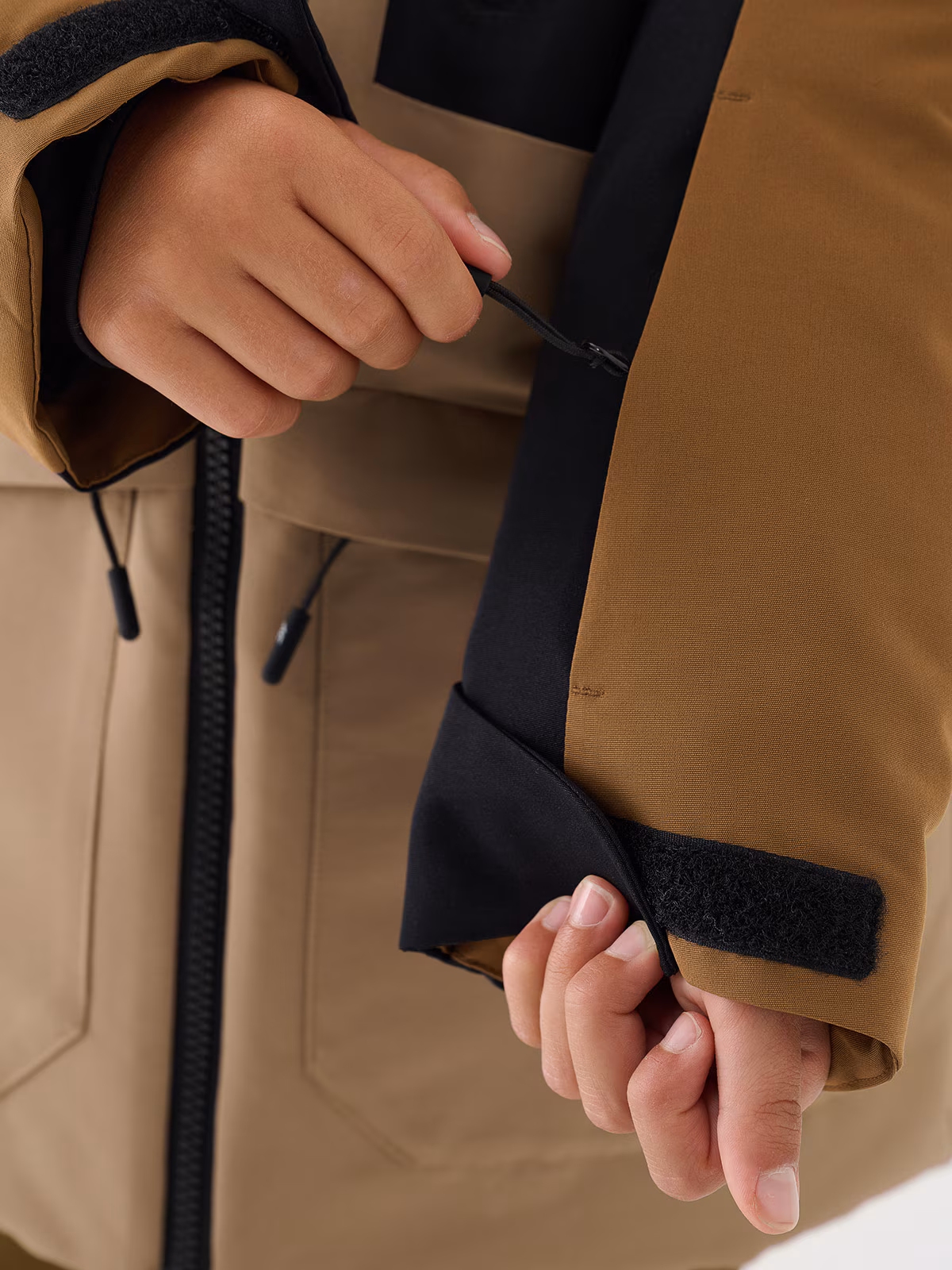 Kurtka snowboardowa membrana 10000 chłopięca - brązowa